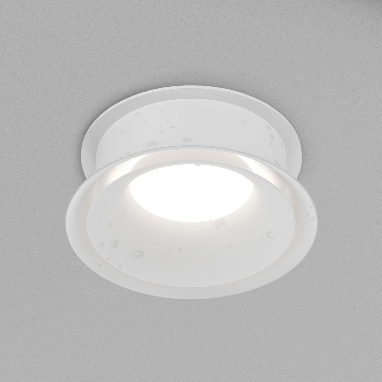 DK2403-WH Встраиваемый светильник влагозащ., IP 44, 15 Вт, GU10, белый, алюминий