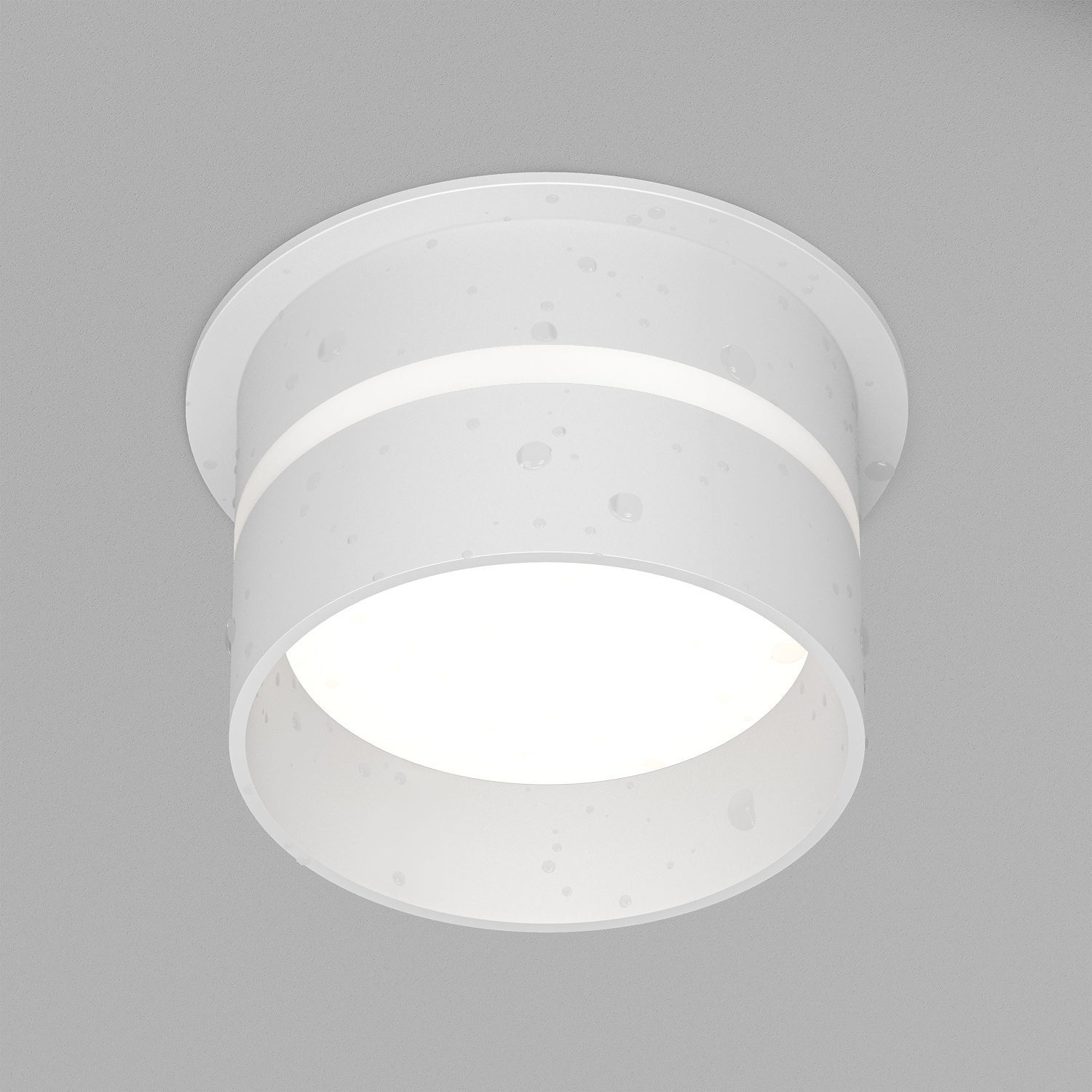 DK2404-WH Встраиваемый светильник влагозащ., IP 44, до 15 Вт, GU10, белый, алюминий