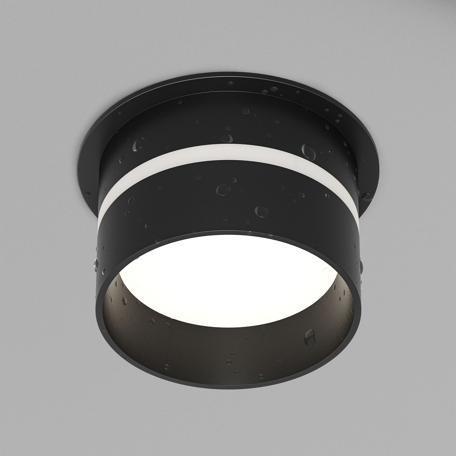 DK2404-BK Встраиваемый светильник влагозащ., IP 44, до 15 Вт, GU10, черный, алюминий