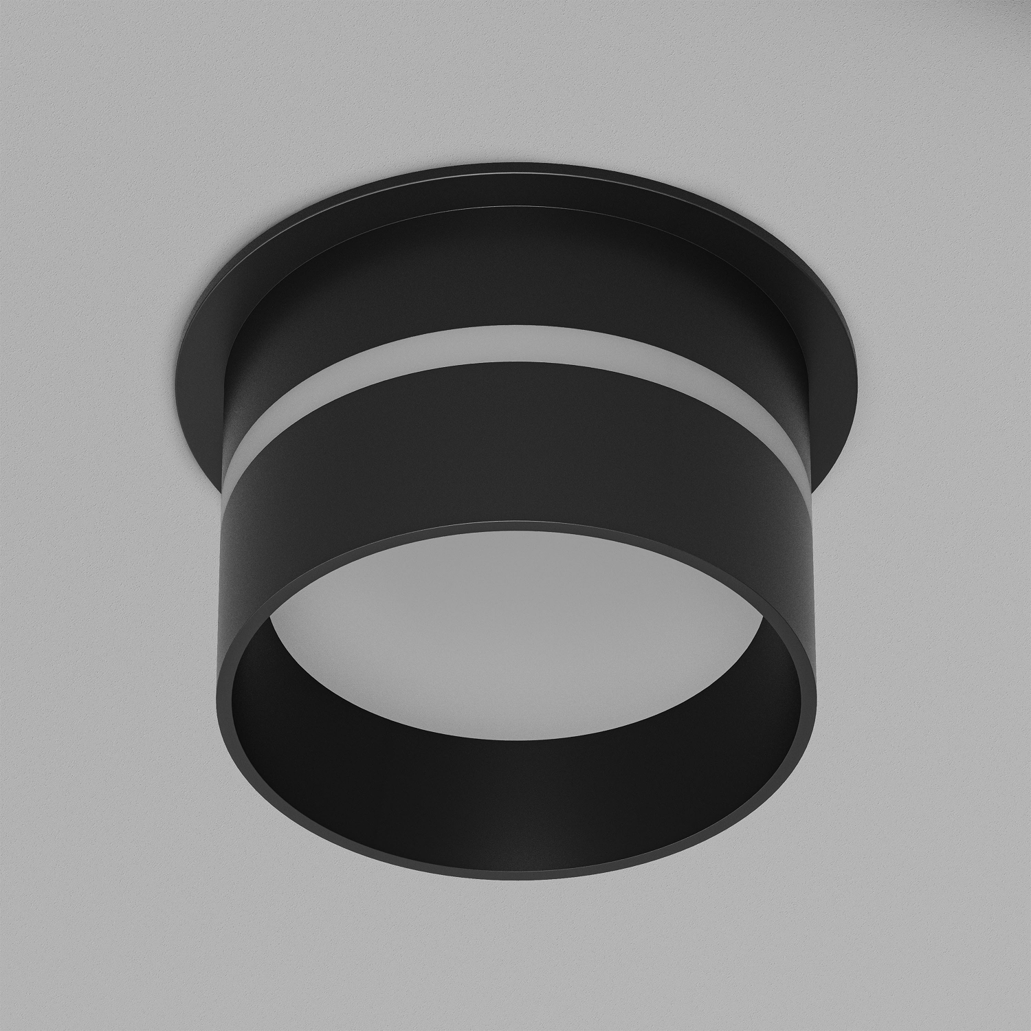 DK2404-BK Встраиваемый светильник влагозащ., IP 44, до 15 Вт, GU10, черный, алюминий