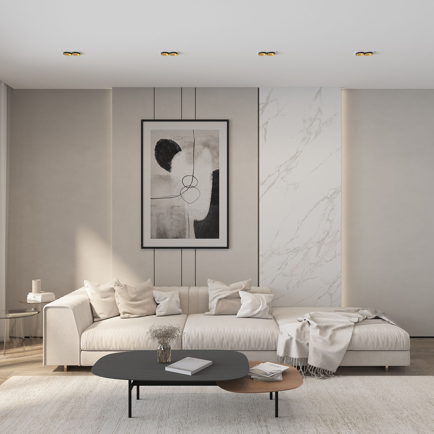 DK2422-GD Встраиваемый светильник, IP 20, 50 Вт, GU10, черный/золотой, алюминий