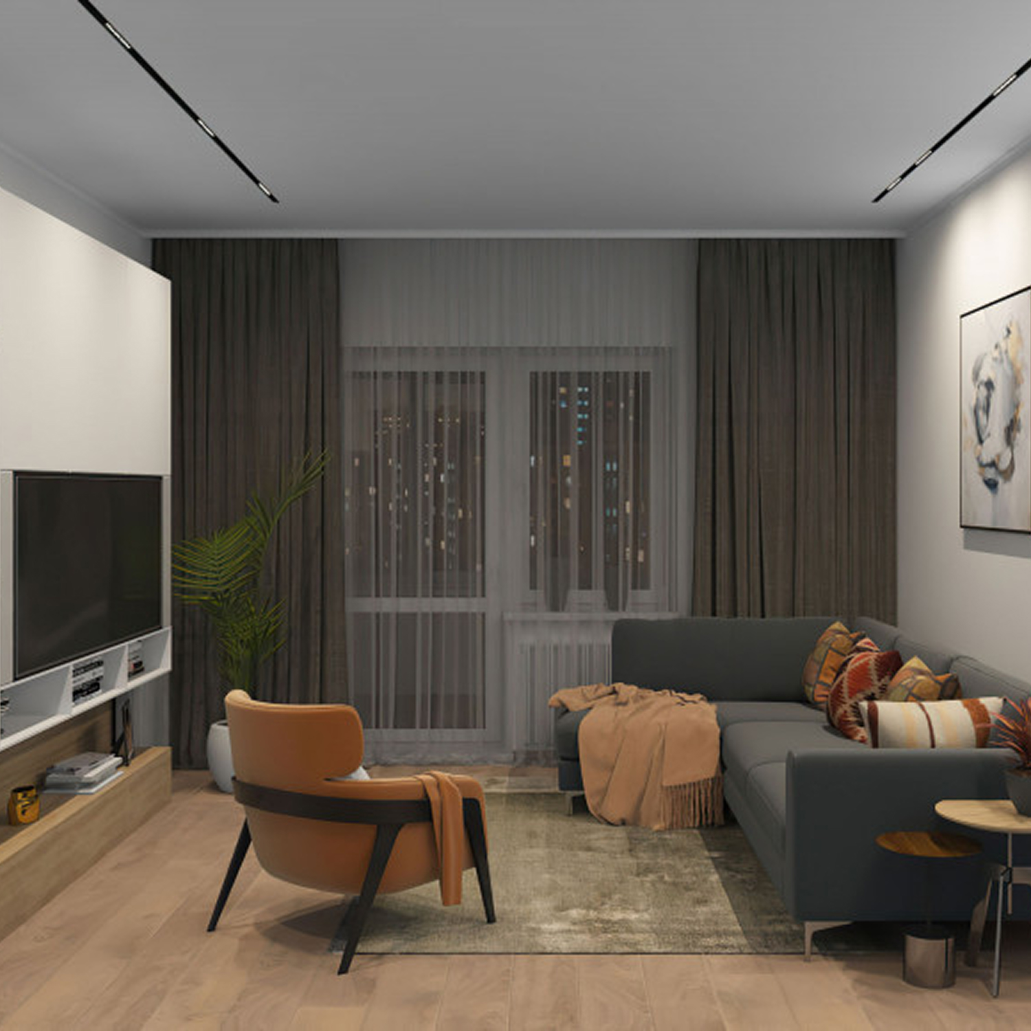 DK8001-BK Линейный светильник SMART LENS 9W DIM 3000K-6000K черный