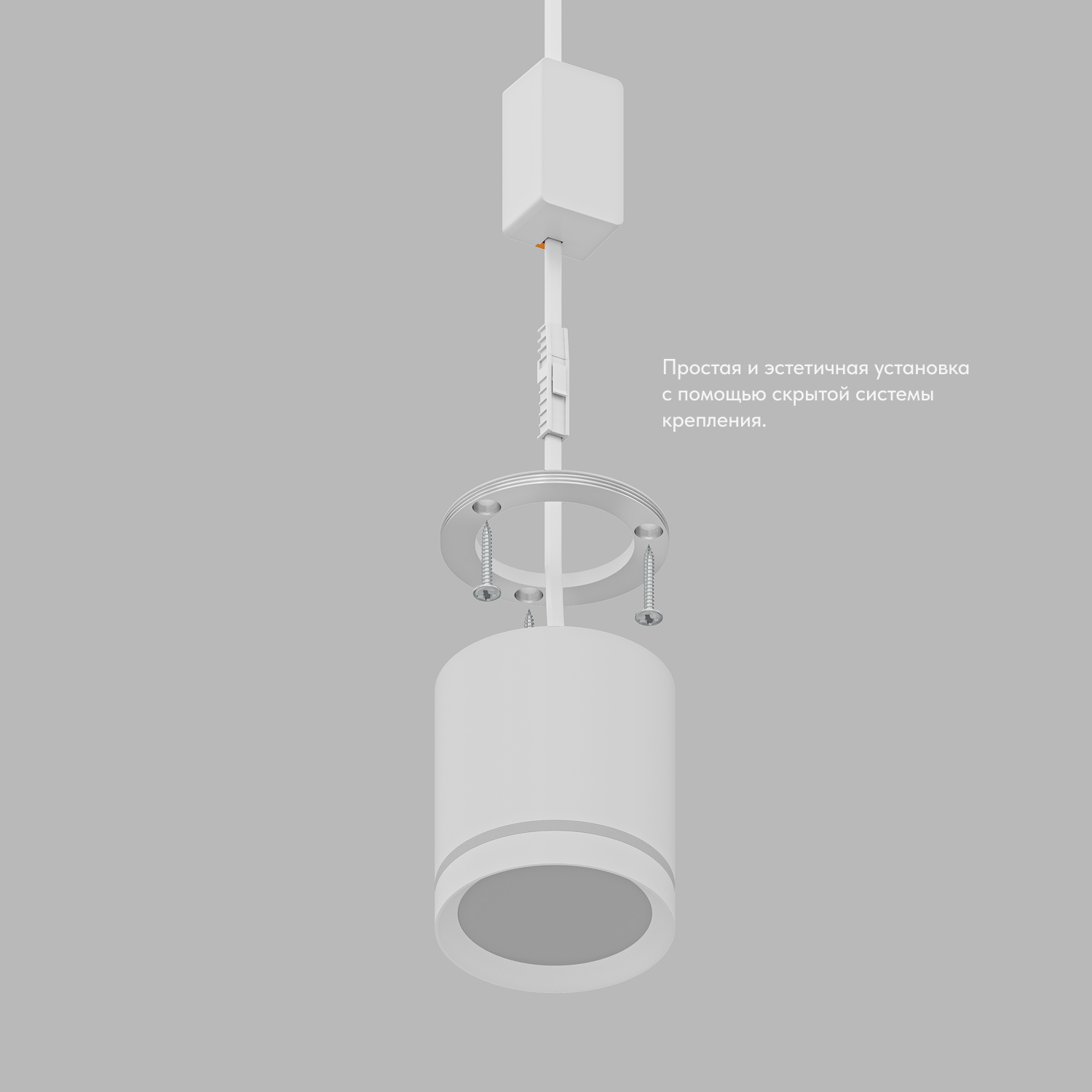 DK4013-WH Светильник накладной IP 20, 5 Вт, LED 4000, белый, алюминий/акрил