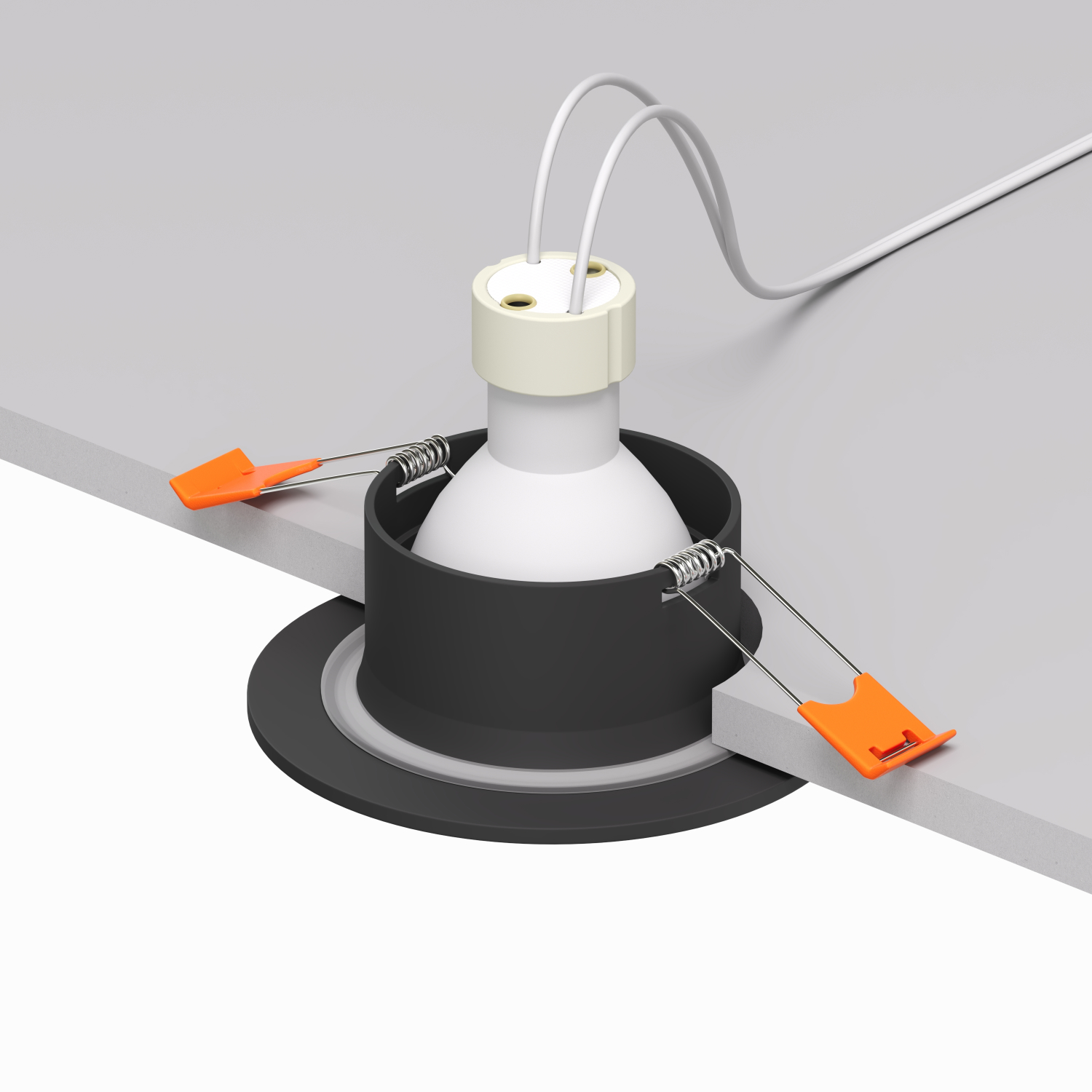 DK3016-BK Встраиваемый светильник влагозащ., IP 65, 50 Вт, GU10, черный, алюминий