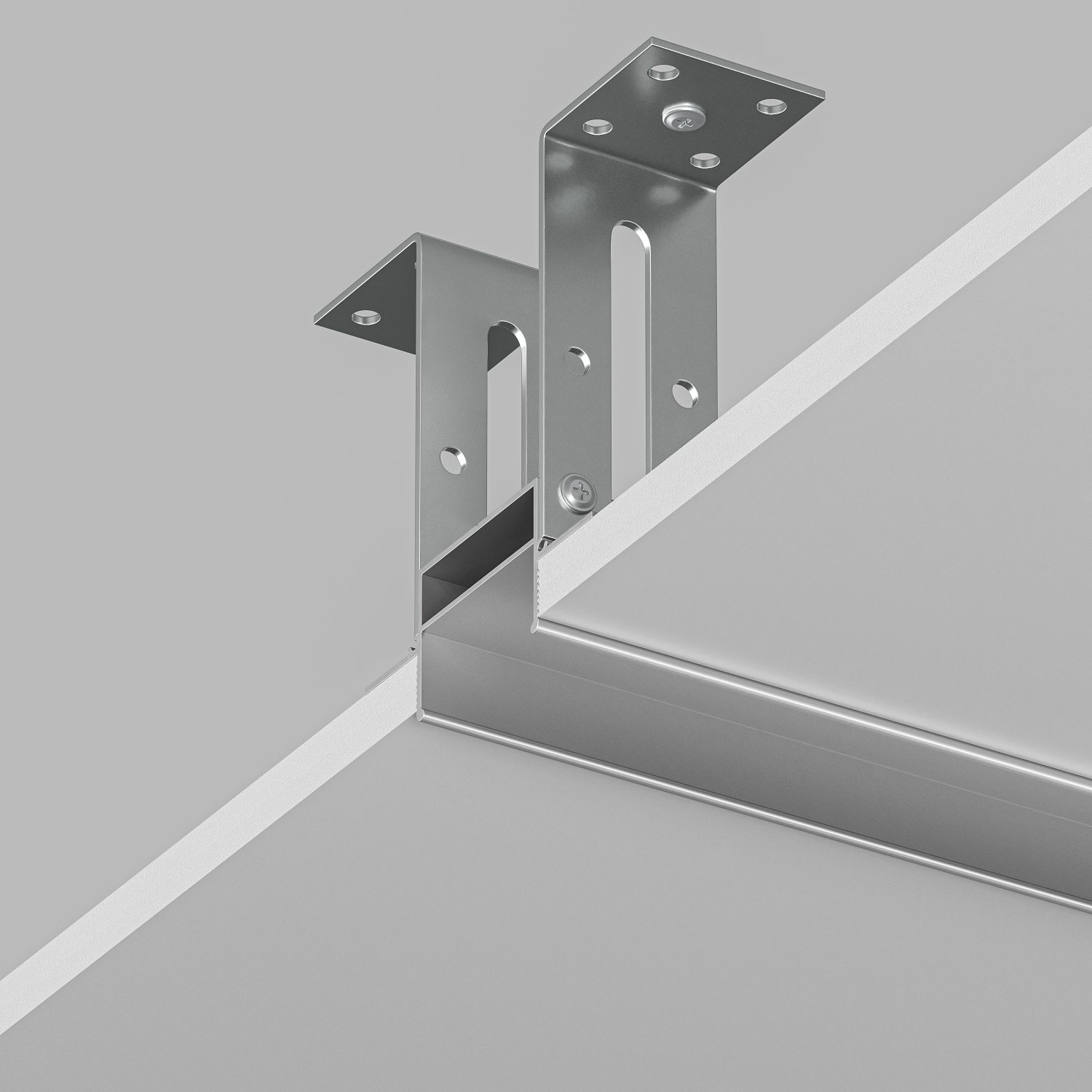 TR3020-AL Закладной профиль для встраиваемого монтажа однофазного трека 2м