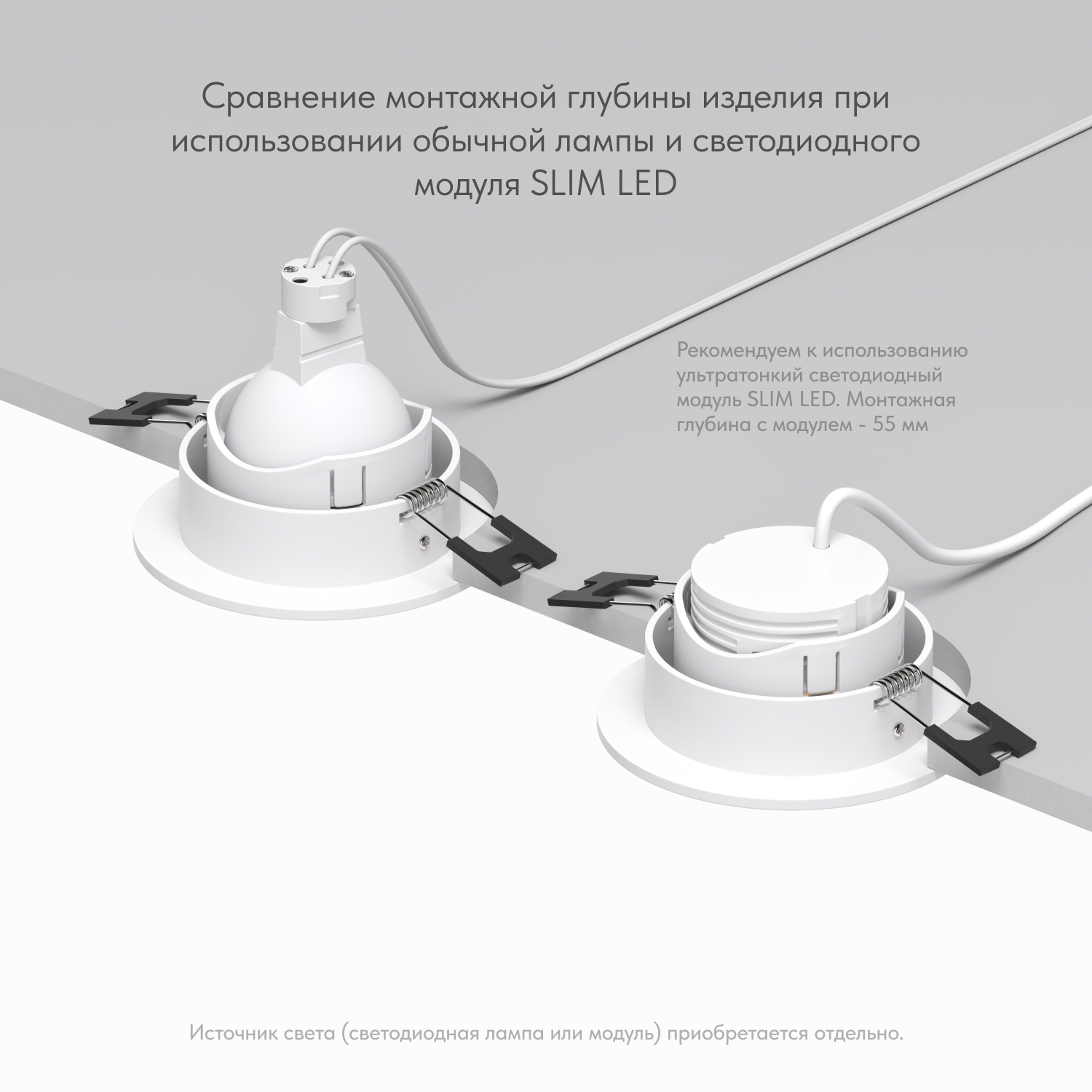 DK3061-WH Встраиваемый светильник, IP 20, 10 Вт, GU5.3, LED, белый/белый, пластик