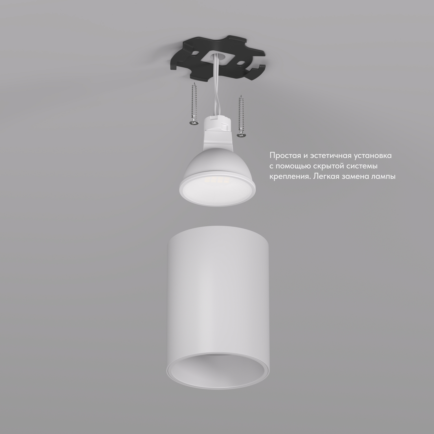 DK3110-WH Светильник накладной IP 20, 10 Вт, GU5.3, LED, белый, пластик