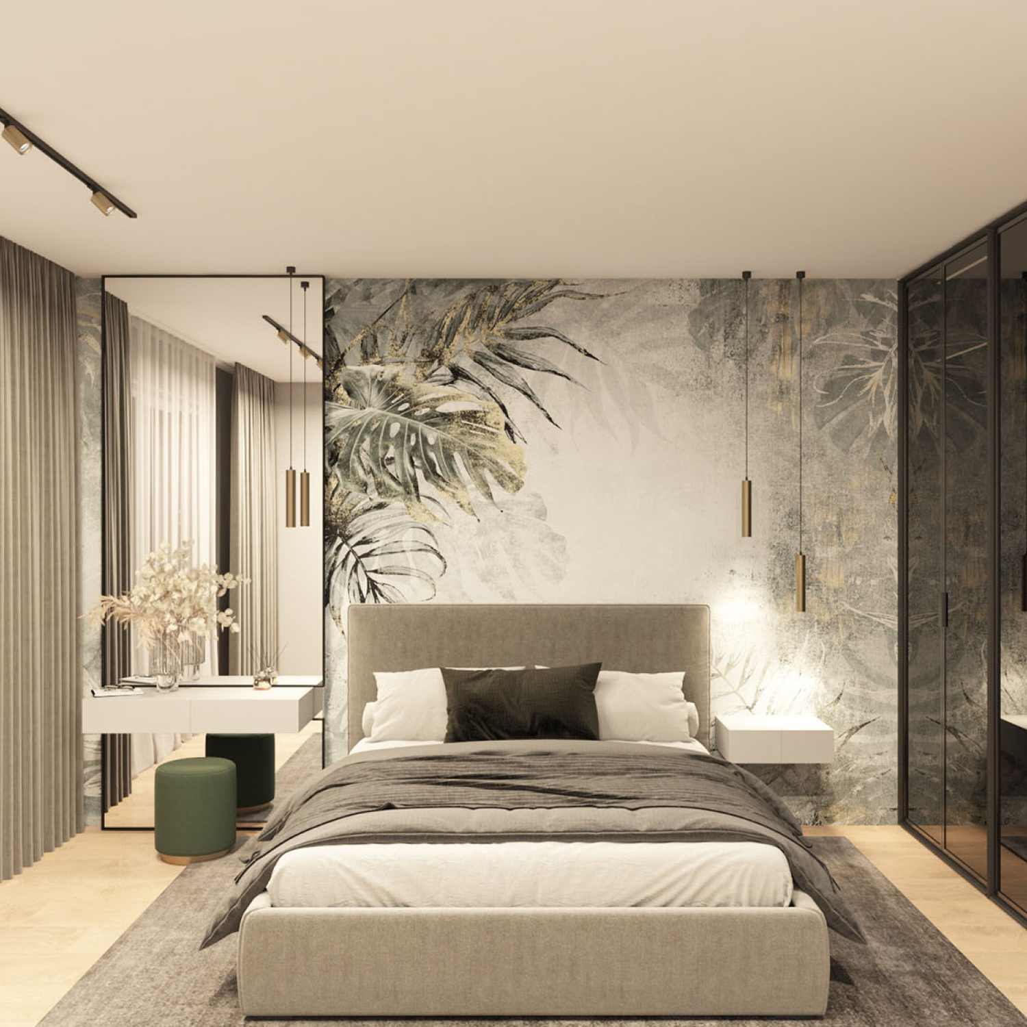 DK4050-BG Подвесной светильник, IP 20, 15 Вт, GU10, матовое золото с черным, алюминий