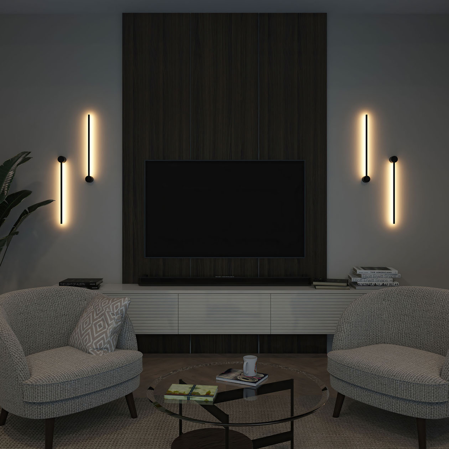 DK5010-BK Бра 600 мм, 3000К, IP20, 5 Вт, черный, алюминий