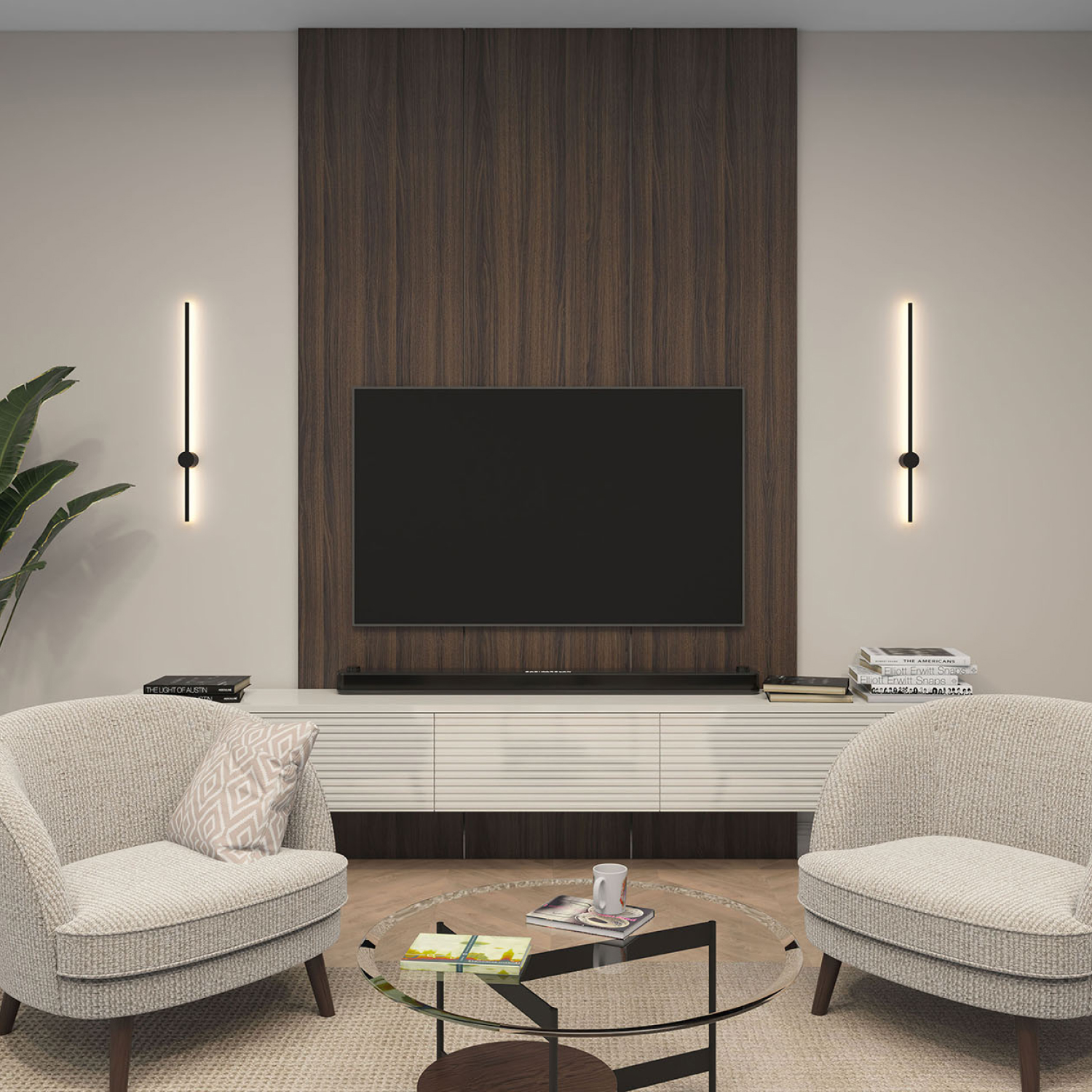 DK5014-BK Бра 1000 мм, 3000К, IP20, 12 Вт, черный, алюминий