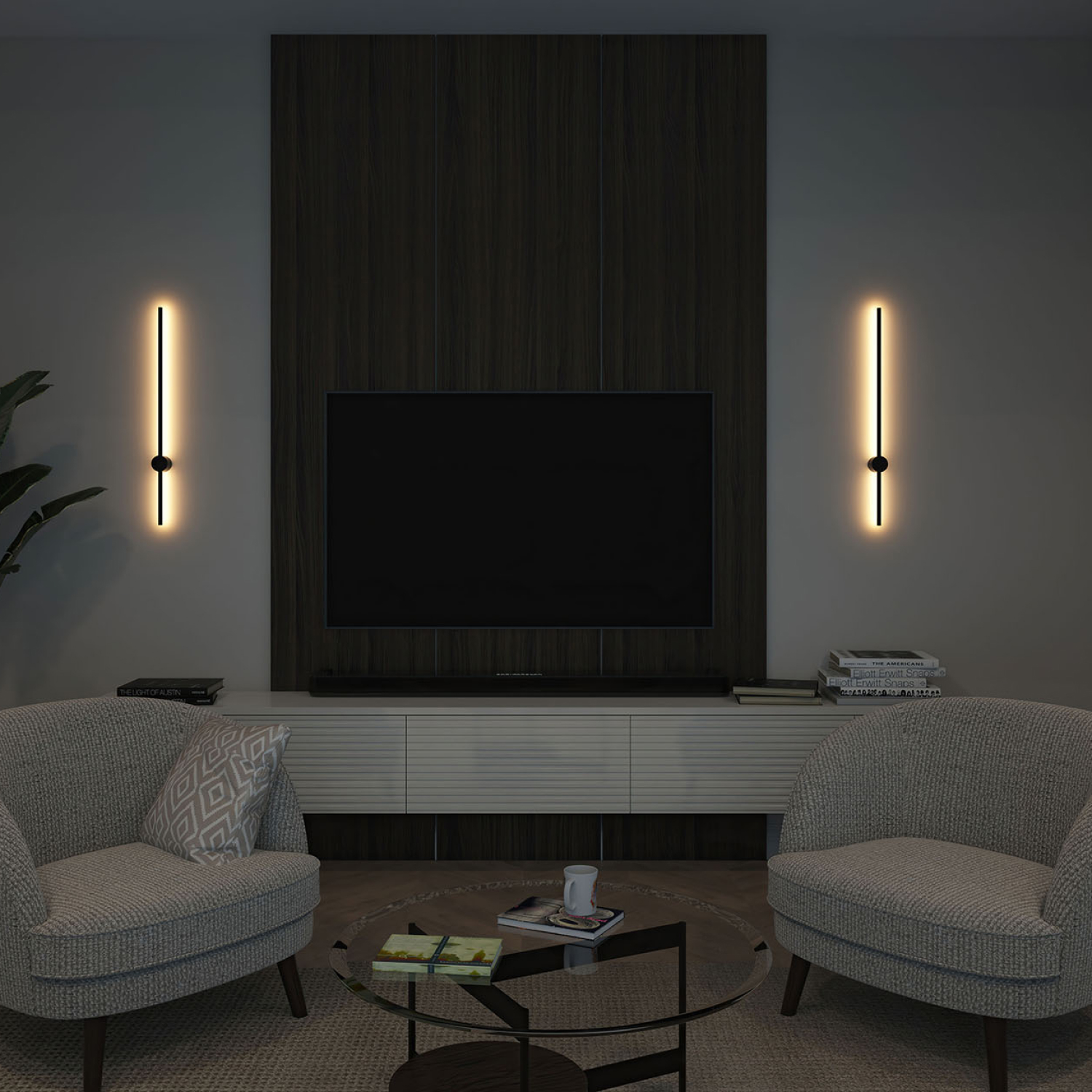 DK5014-BK Бра 1000 мм, 3000К, IP20, 12 Вт, черный, алюминий