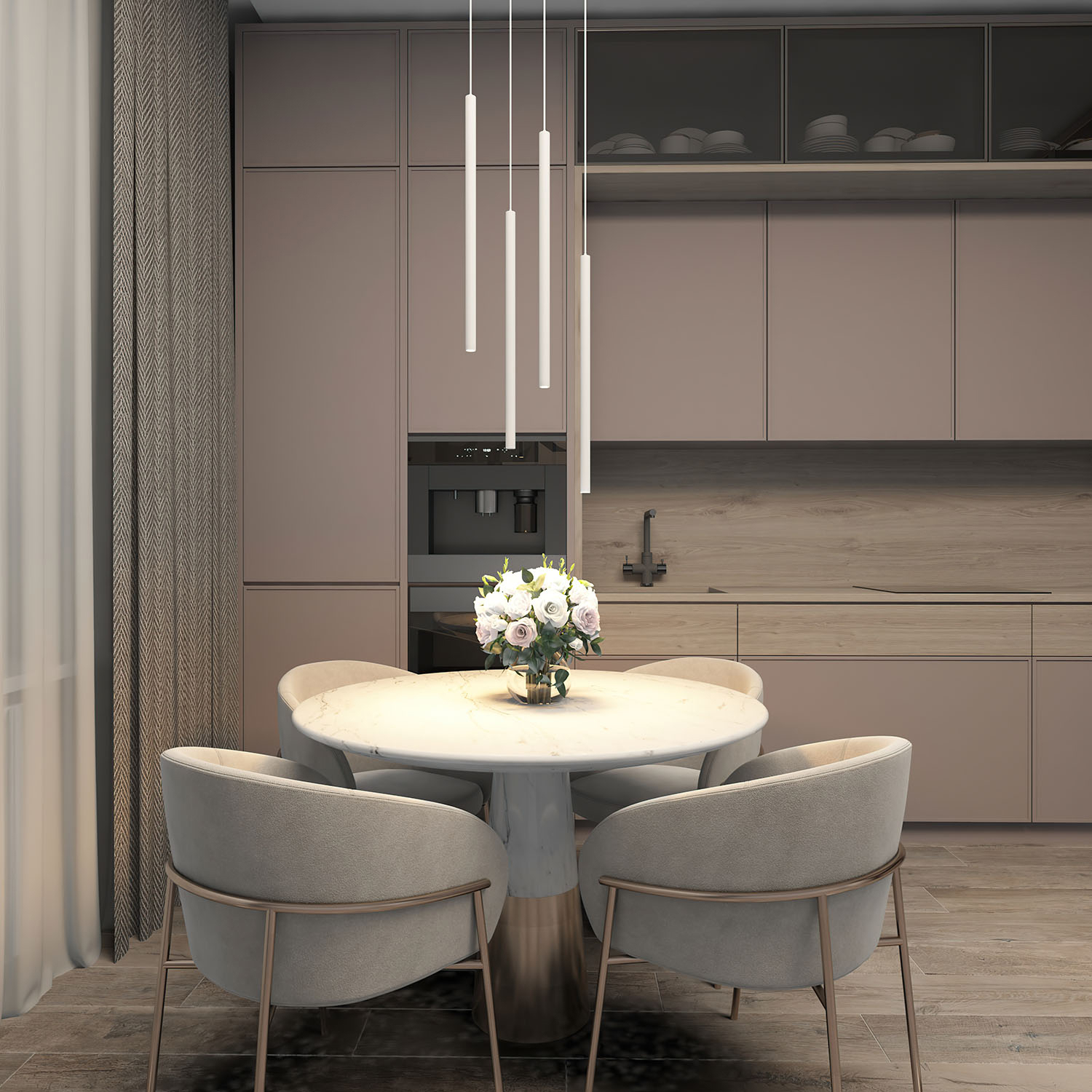 DK4304-WH Подвесной светильник со встроенным светодиодом, 5W, IP 20, 4000K, белый, алюминий