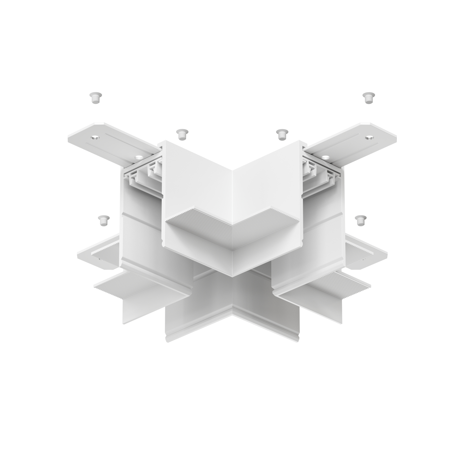 TR2114-WH Коннектор трека SMART для ГКЛ , \"X\" образный, механический , белый