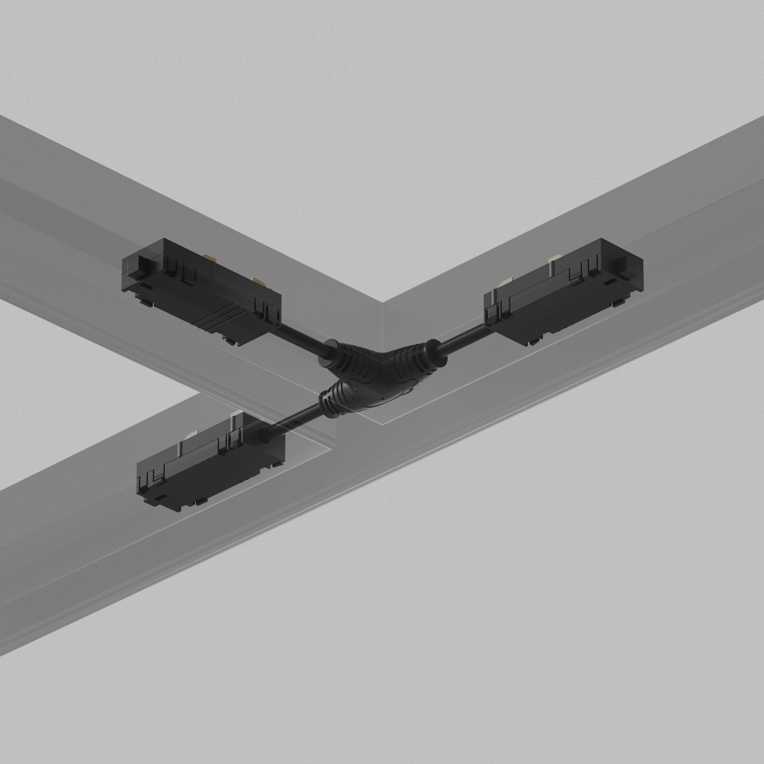 TR2115-BK Гибкий Т-образный, электрический коннектор трека SMART, черный