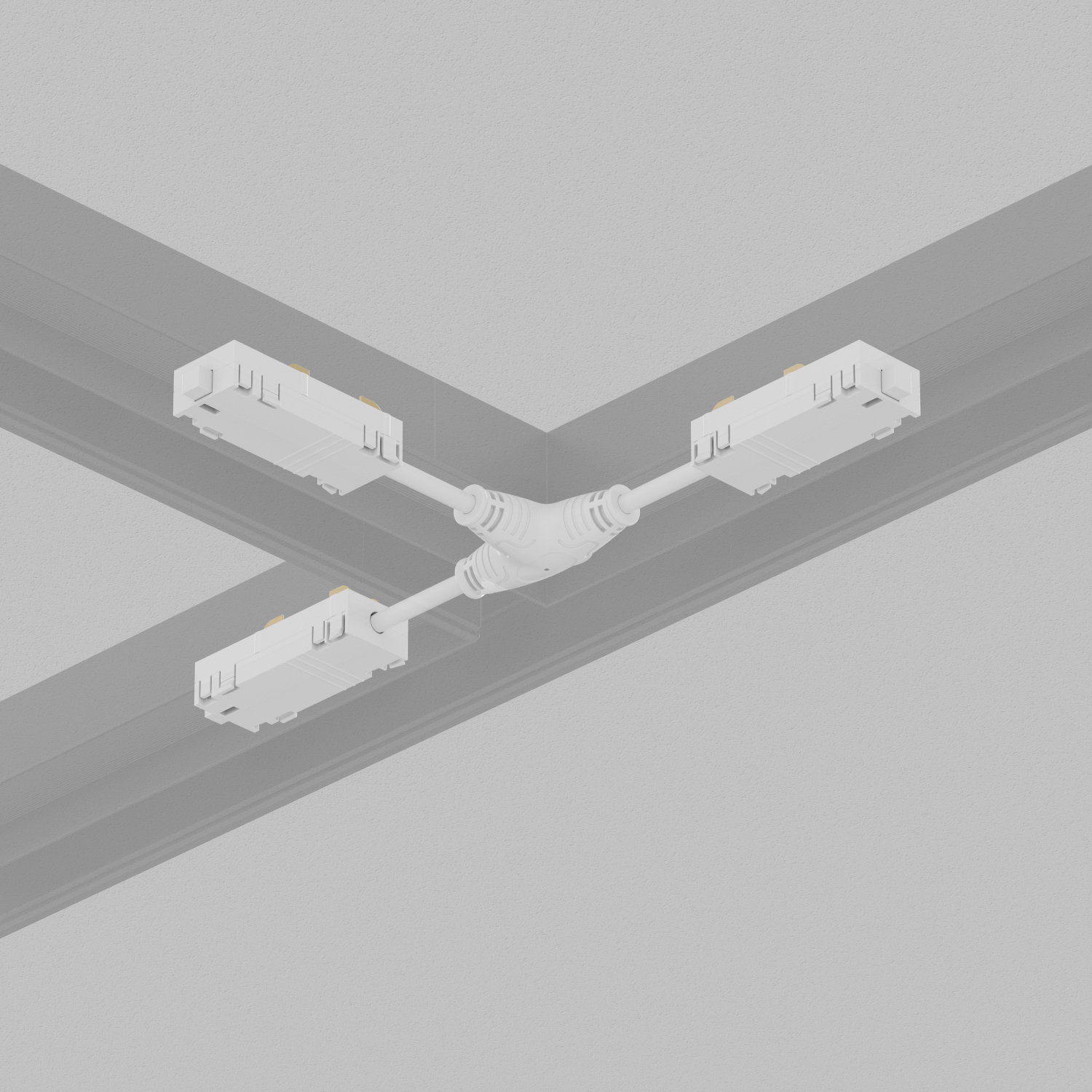 TR2115-WH Гибкий Т-образный, электрический коннектор трека SMART, белый