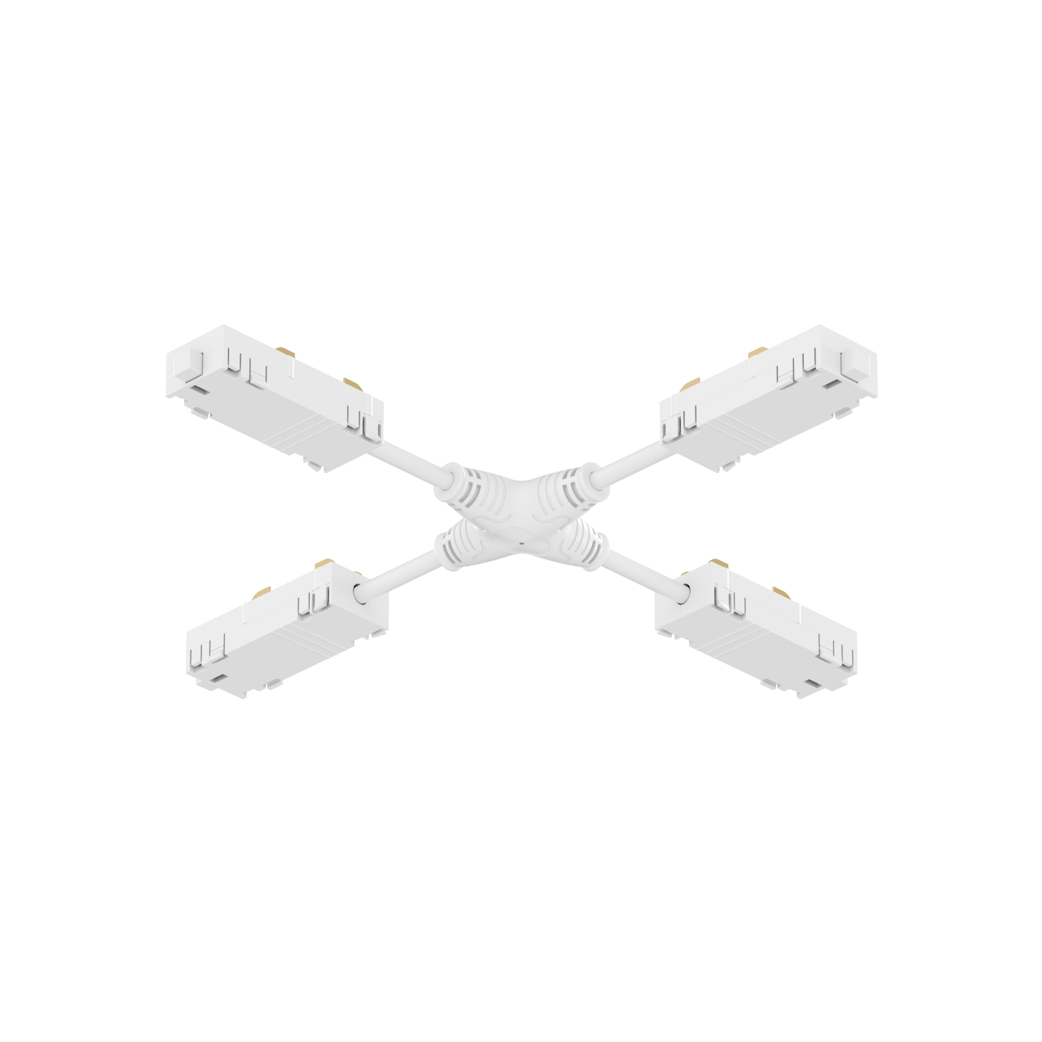 TR2116-WH Гибкий Х-образный, электрический коннектор трека SMART, белый