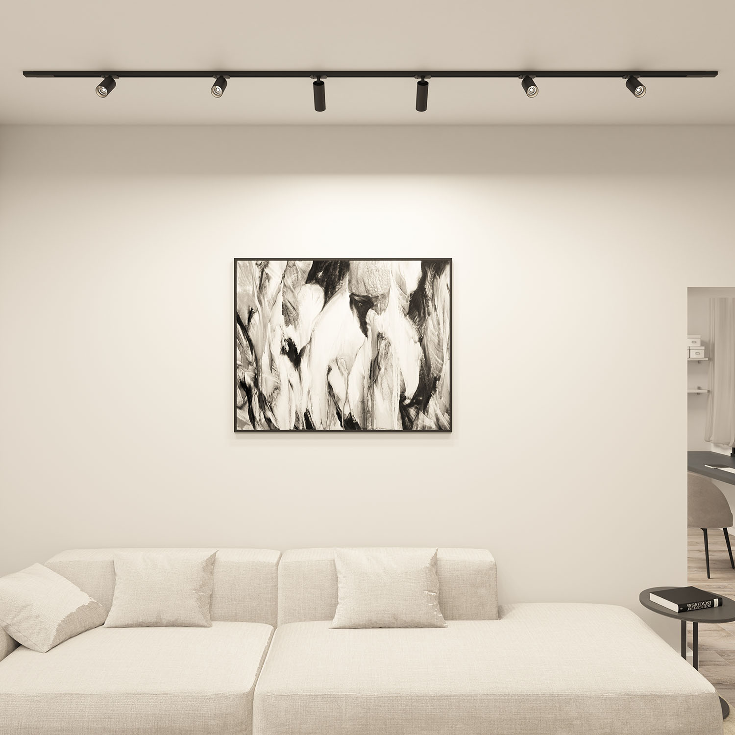 DK6060-BK Трековый светильник IP 20, 15 Вт, GU10, черный, алюминий