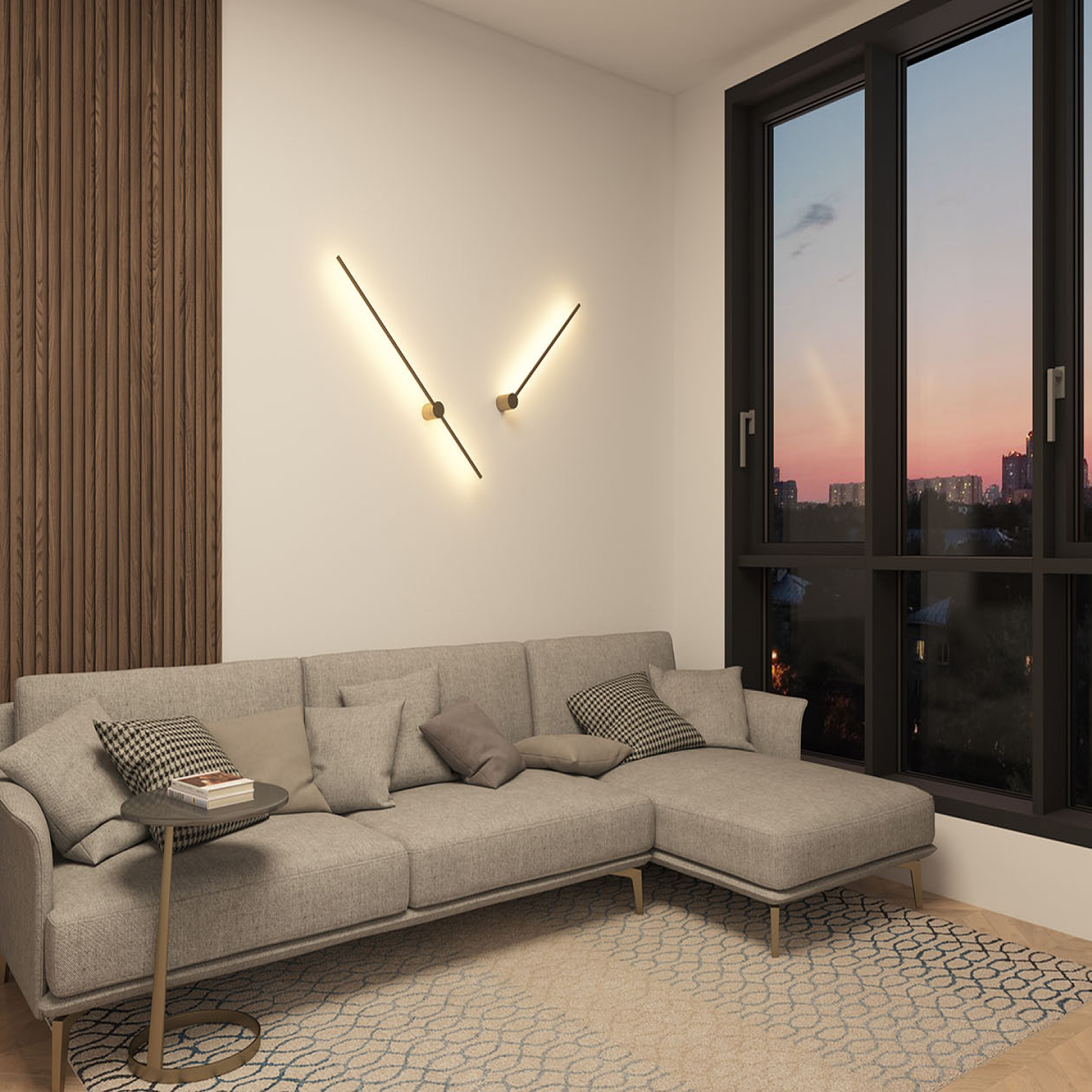 DK5010-SG Бра 600 мм, 3000К, IP20, 5 Вт, матовое золото