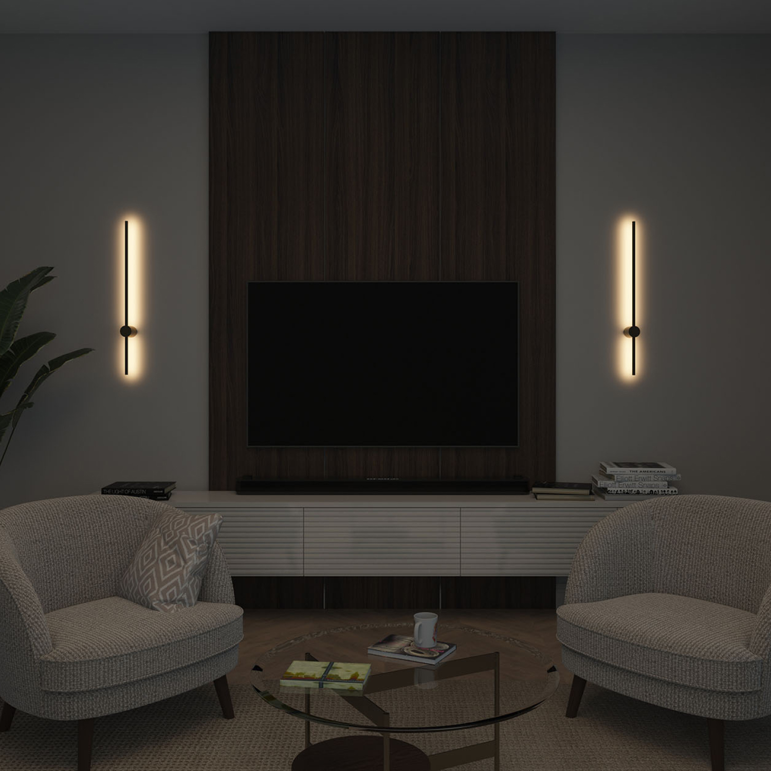 DK5012-SG Бра 800 мм, 3000К, IP20,7 Вт, матовое золото