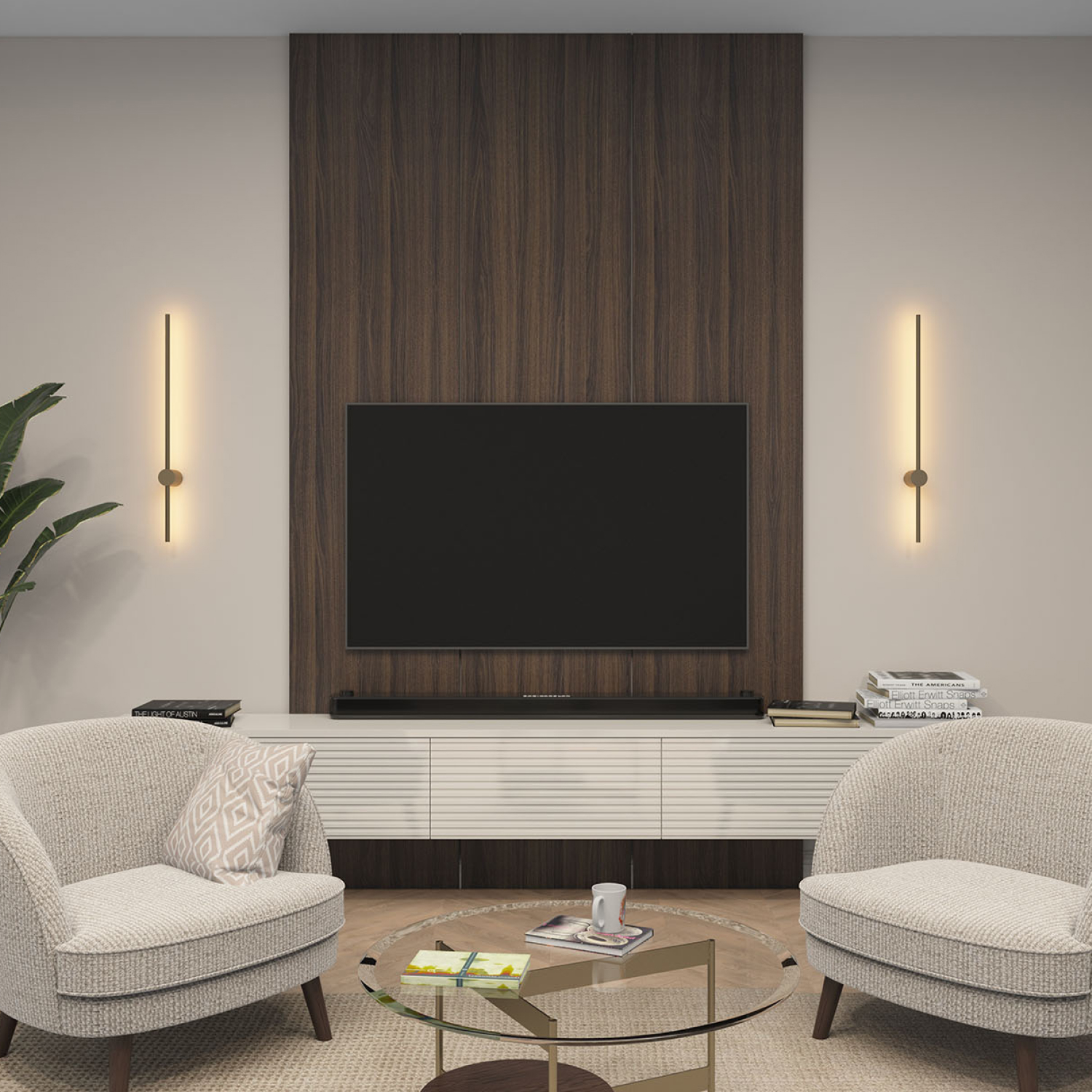 DK5012-SG Бра 800 мм, 3000К, IP20,7 Вт, матовое золото