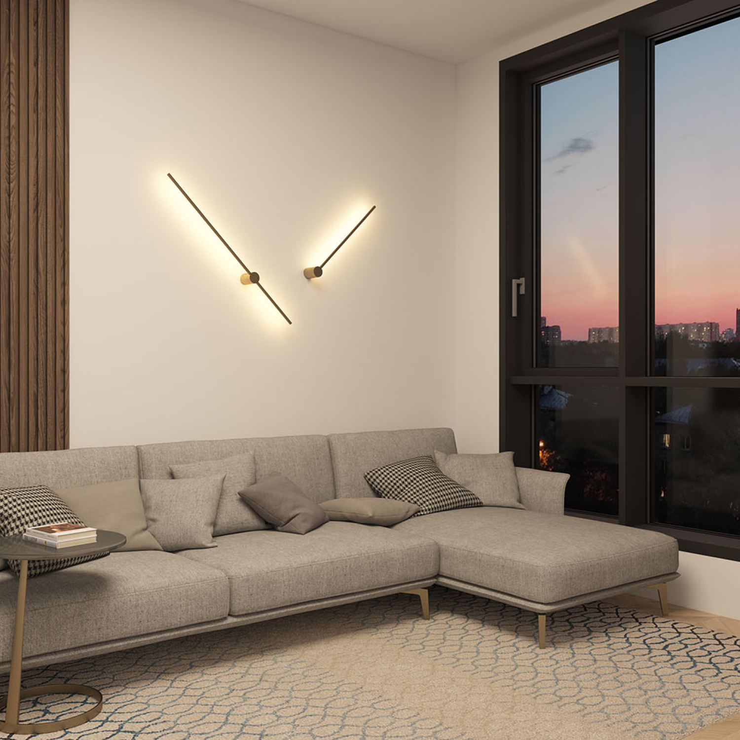 DK5014-SG Бра 1000 мм, 3000К, IP20, 12 Вт, матовое золото