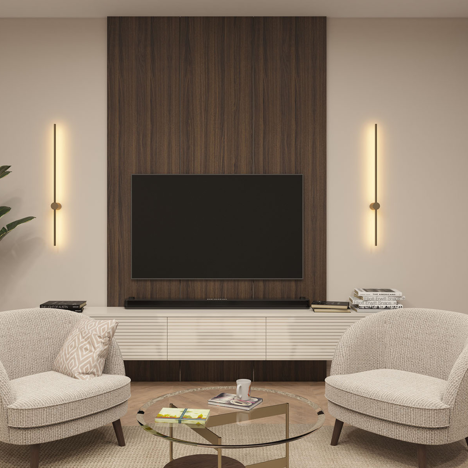 DK5014-SG Бра 1000 мм, 3000К, IP20, 12 Вт, матовое золото