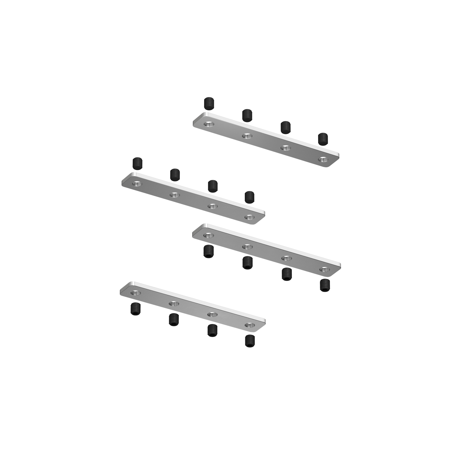 TR2018-AL Комплект прямых соединителей трека SLOTT, алюминий