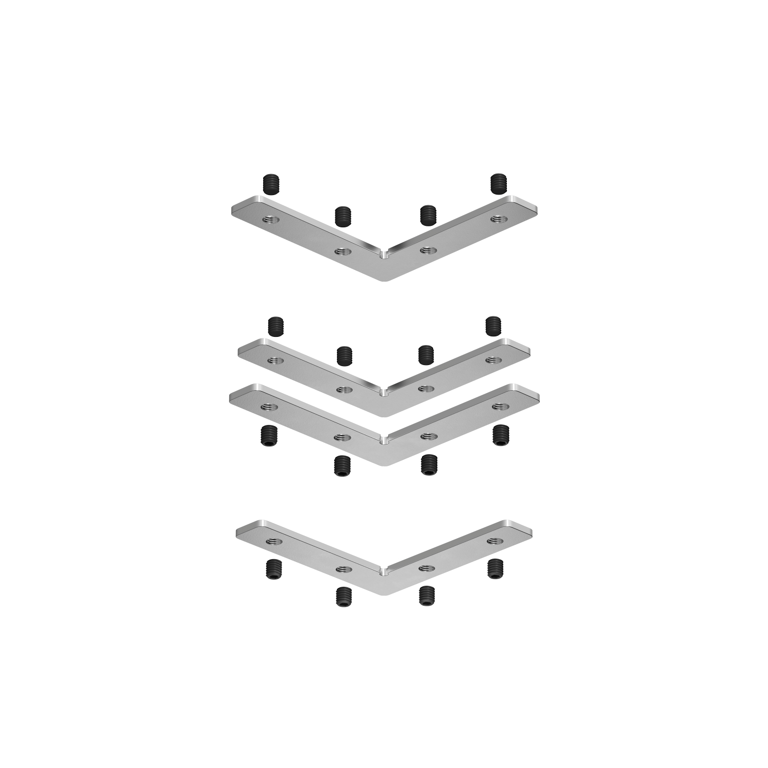 TR2019-AL Комплект угловых соединителей трека SLOTT, алюминий