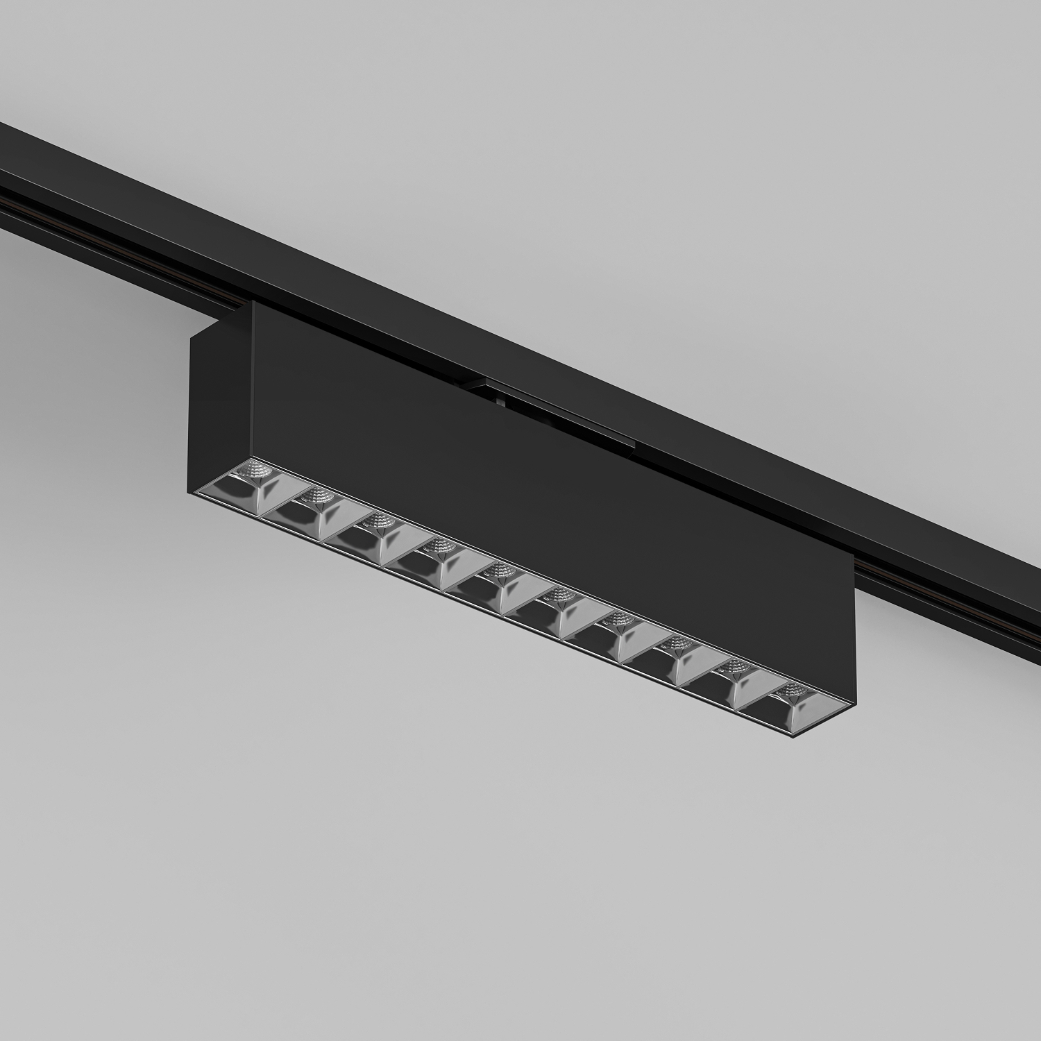 DK6444-BK Поворотный однофазный трековый светильник EDDER со светодиодом L273mm 220V 20W 30° 4000K IP20 черный алюминий