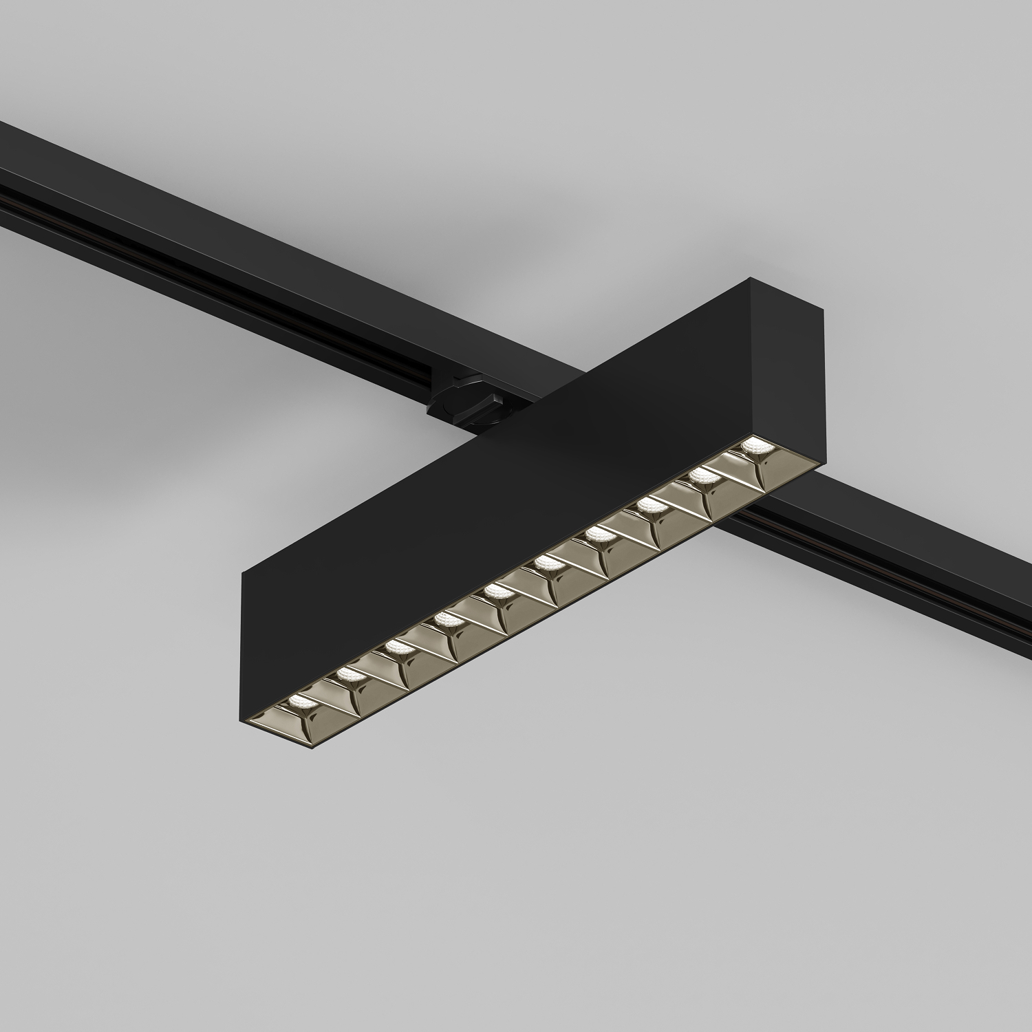 DK6434-BK Поворотный однофазный трековый светильник EDDER со светодиодом L273mm 220V 20W 30° 3000K IP20 черный алюминий