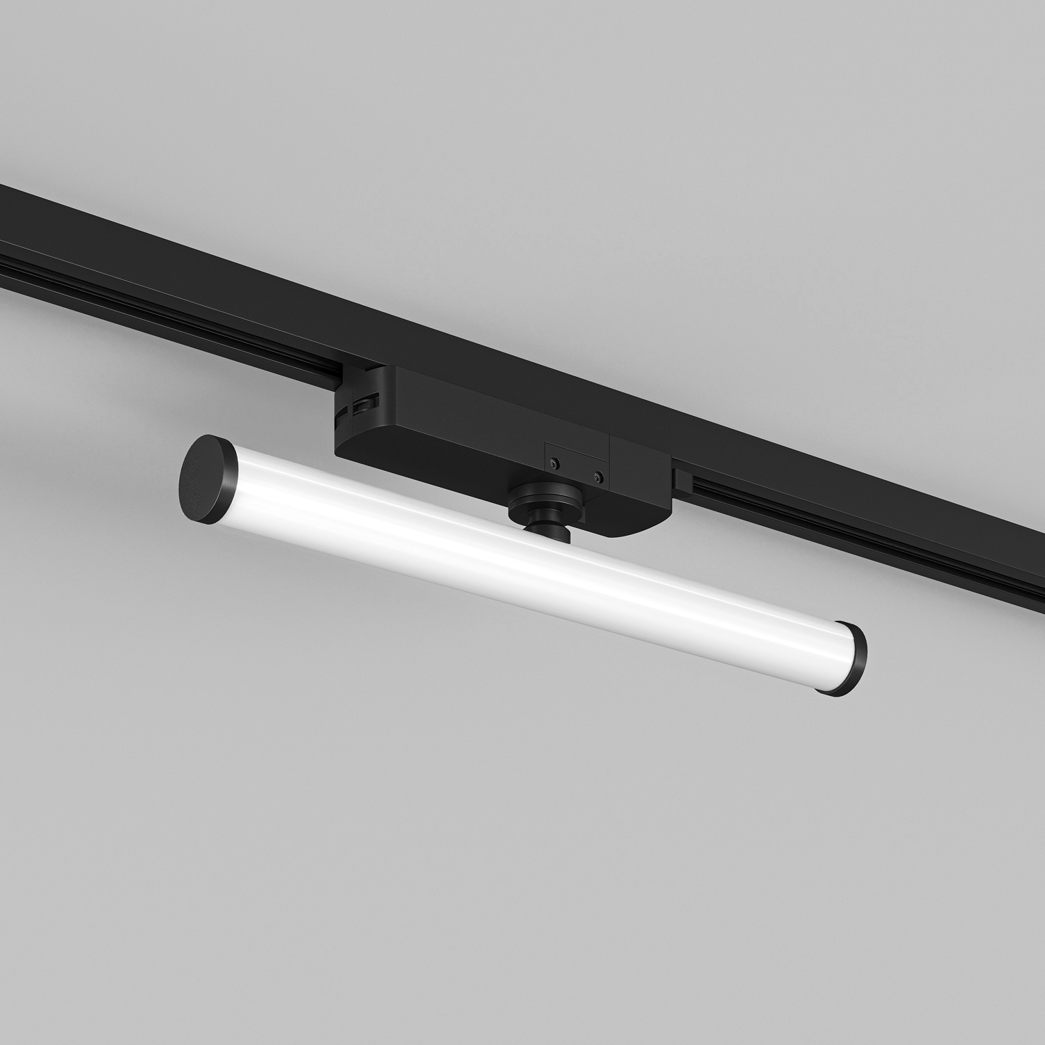DK6448-BK Поворотный однофазный трековый светильник STROM со светодиодом L300mm 220V 10W 150° 4000K IP20 черный алюминий/акрил