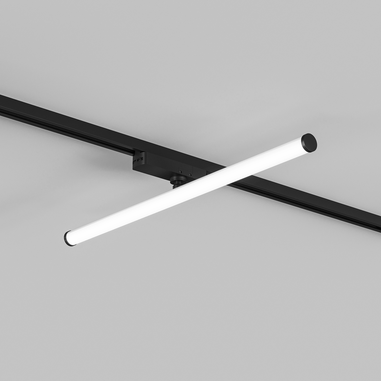 DK6648-BK Поворотный однофазный трековый светильник STROM со светодиодом L600mm 220V 15W 150° 4000K IP20 черный алюминий/акрил