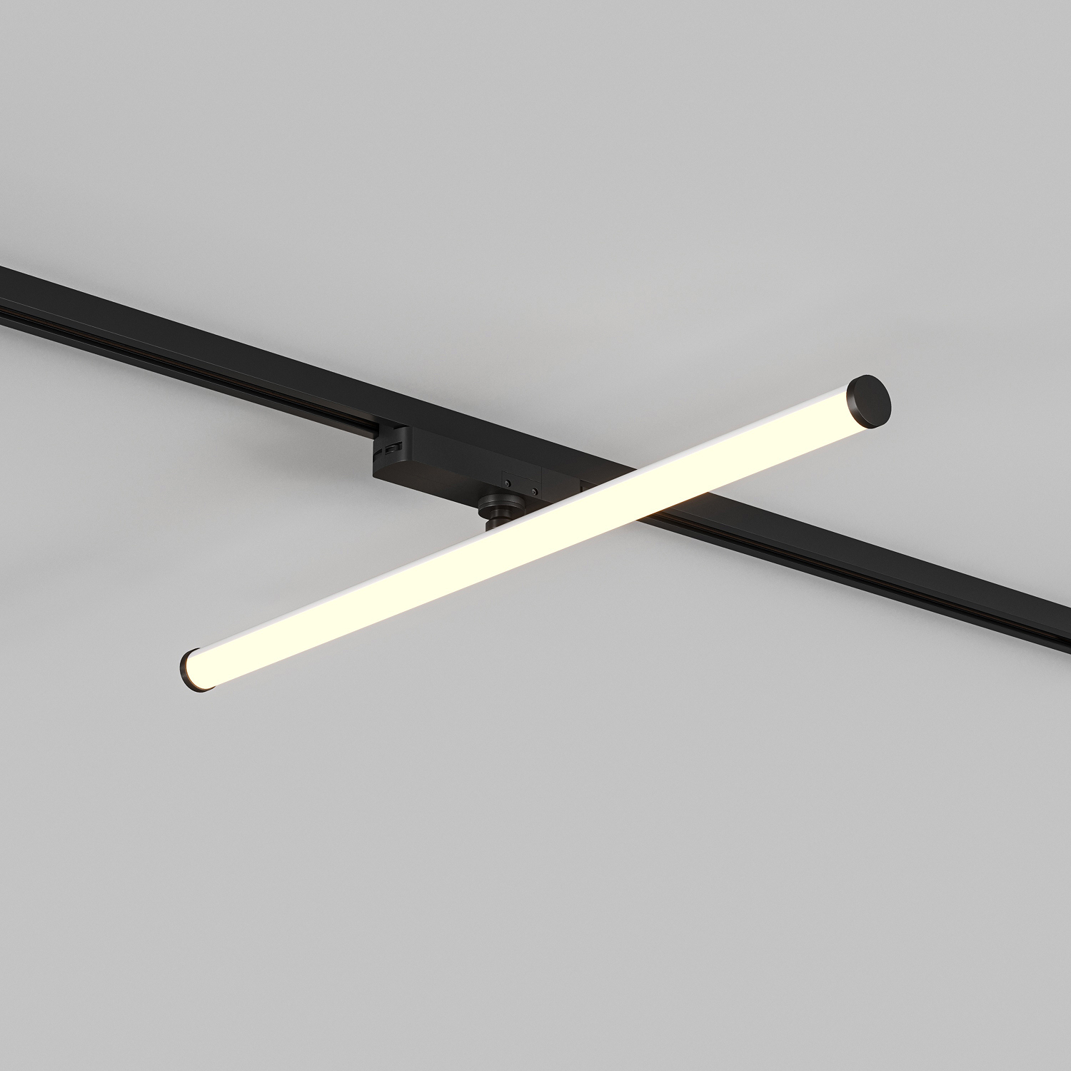 DK6638-BK Поворотный однофазный трековый светильник STROM со светодиодом L600mm 220V 15W 150° 3000K IP20 черный алюминий/акрил