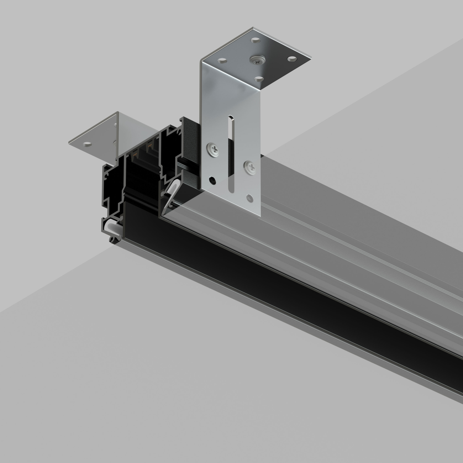 TR2022-BK Профиль-трек SMART ONE, для натяжных потолков, 2 м, алюминий, черный