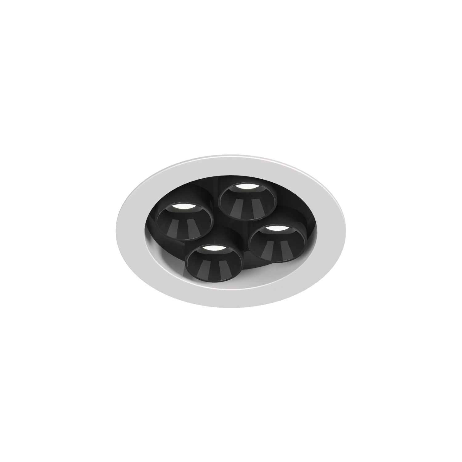 DK2510-WB Встраиваемый светильник SPACE со светодиодом d65 220V 8W 38° 4000К IP20 белый/черный алюминий