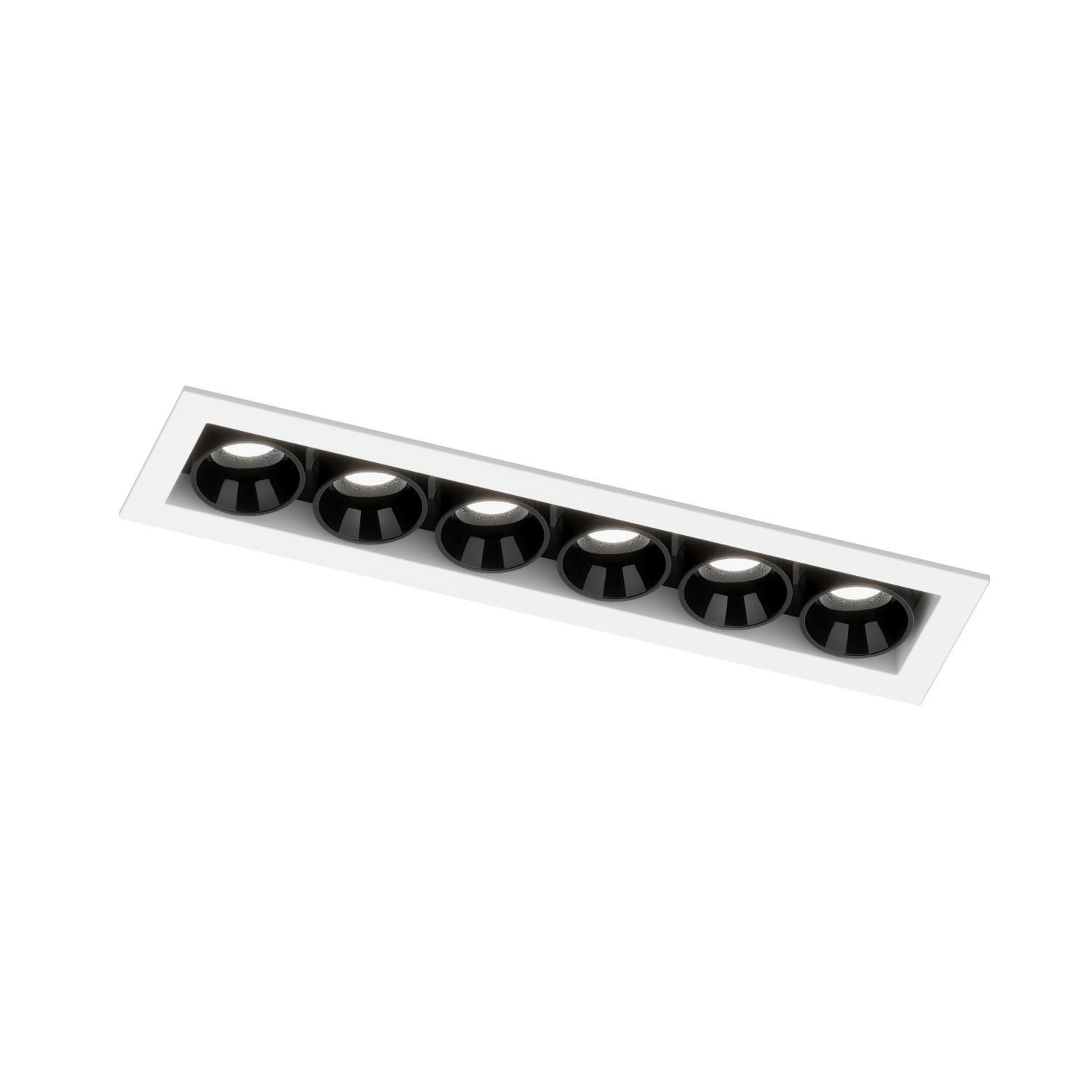 DK2514-WB Встраиваемый светильник SPACE со светодиодом L126mm 220V 10W 38° 4000К IP20 белый/черный алюминий