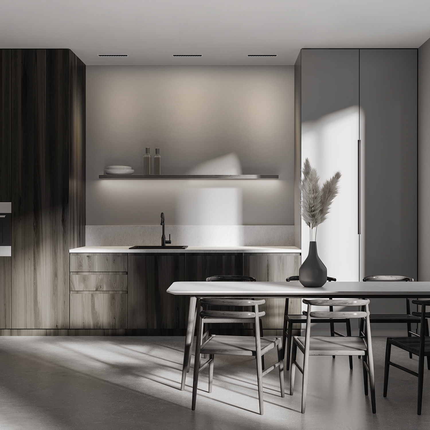 DK2515-WB Встраиваемый светильник SPACE со светодиодом L240mm 220V 20W 38° 4000К IP20 белый/черный алюминий