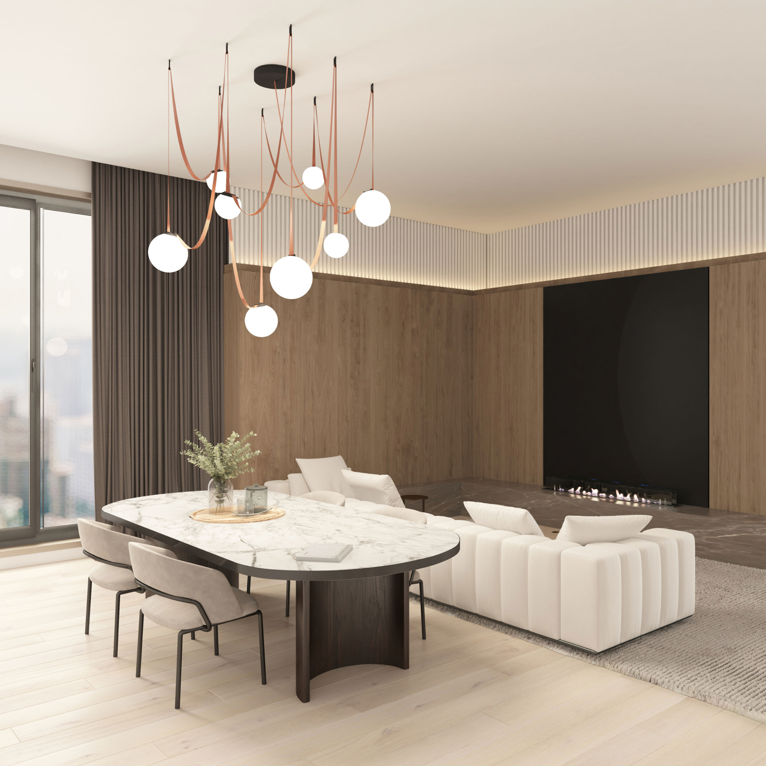 DK5550-BK Cветильник для трека-ремня Belty, серия Orb, со светодиодом, D150*H147мм, 48V DC, 10W, RA90, 120°, 4000K, IP20, белый, акрил