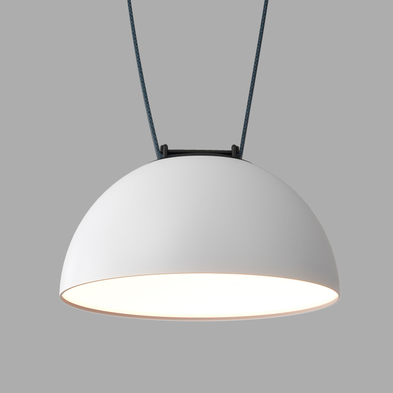 DK5560-WH+BK Cветильник для трека-ремня Belty, серия Flow, со светодиодом, D220*H117мм, 48V DC, 24W, RA90, 120°, 4000K, IP20, белый с черным, алюминий