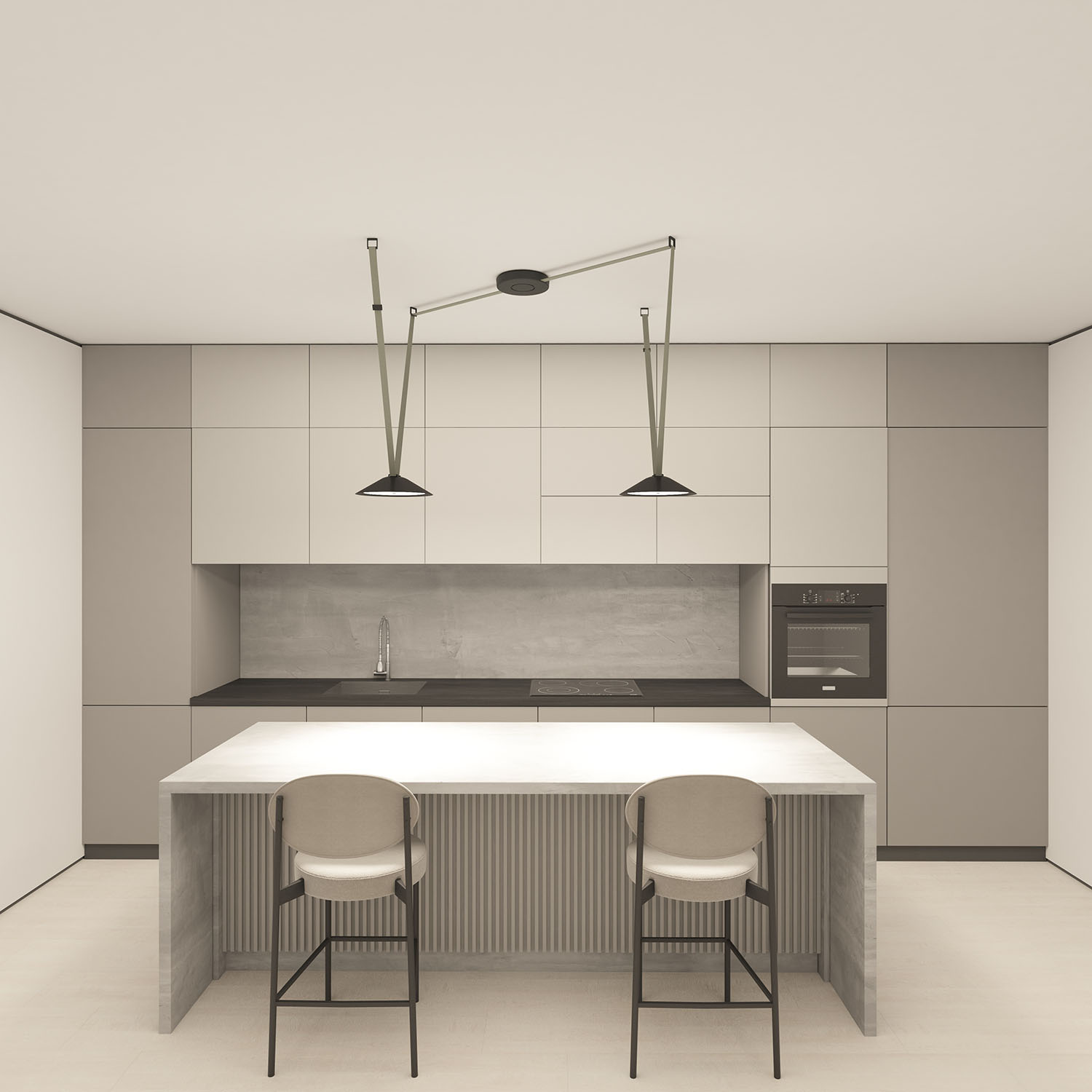 DK5564-BK Cветильник для трека-ремня Belty, серия Flow, со светодиодом, D300*H71мм, 48V DC, 20W, RA90, 120°, 4000K, IP20, черный, алюминий