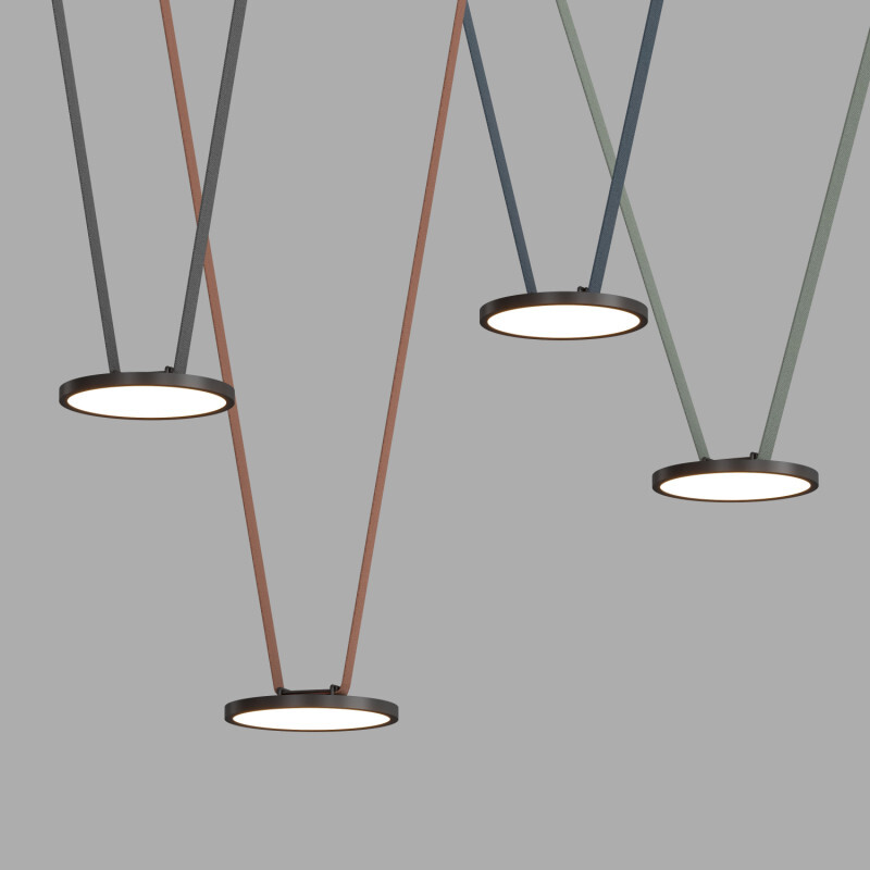 DK5566-BK Cветильник для трека-ремня Belty, серия Flow, со светодиодом, D168*H29.5мм, 48V DC, 10W, RA90, 120°, 4000K, IP20, черный, алюминий