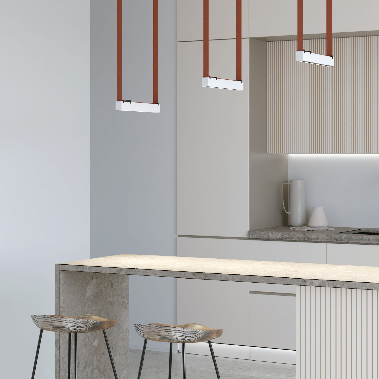 DK5570-WB Cветильник для трека-ремня Belty, серия Grill, со светодиодом, L323*W40*H45мм, 48V DC, 12W, RA90, 24°, 4000K, IP20, белый с черным, алюминий