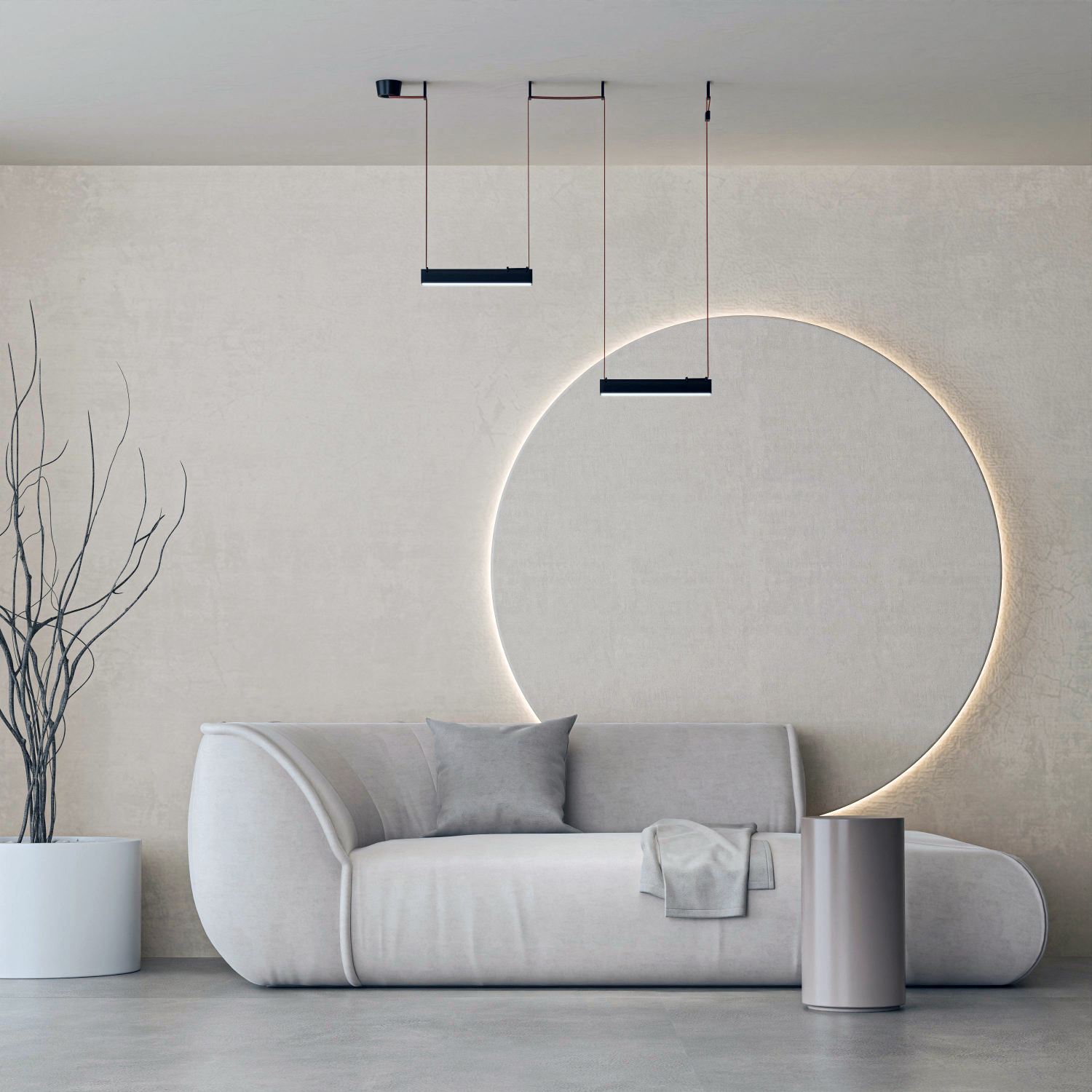 DK5574-BK Cветильник для трека-ремня Belty, серия Linear, со светодиодом, L323*W40*H45мм, 48V DC, 12W, RA90, 120°, 4000K, IP20, черный, алюминий