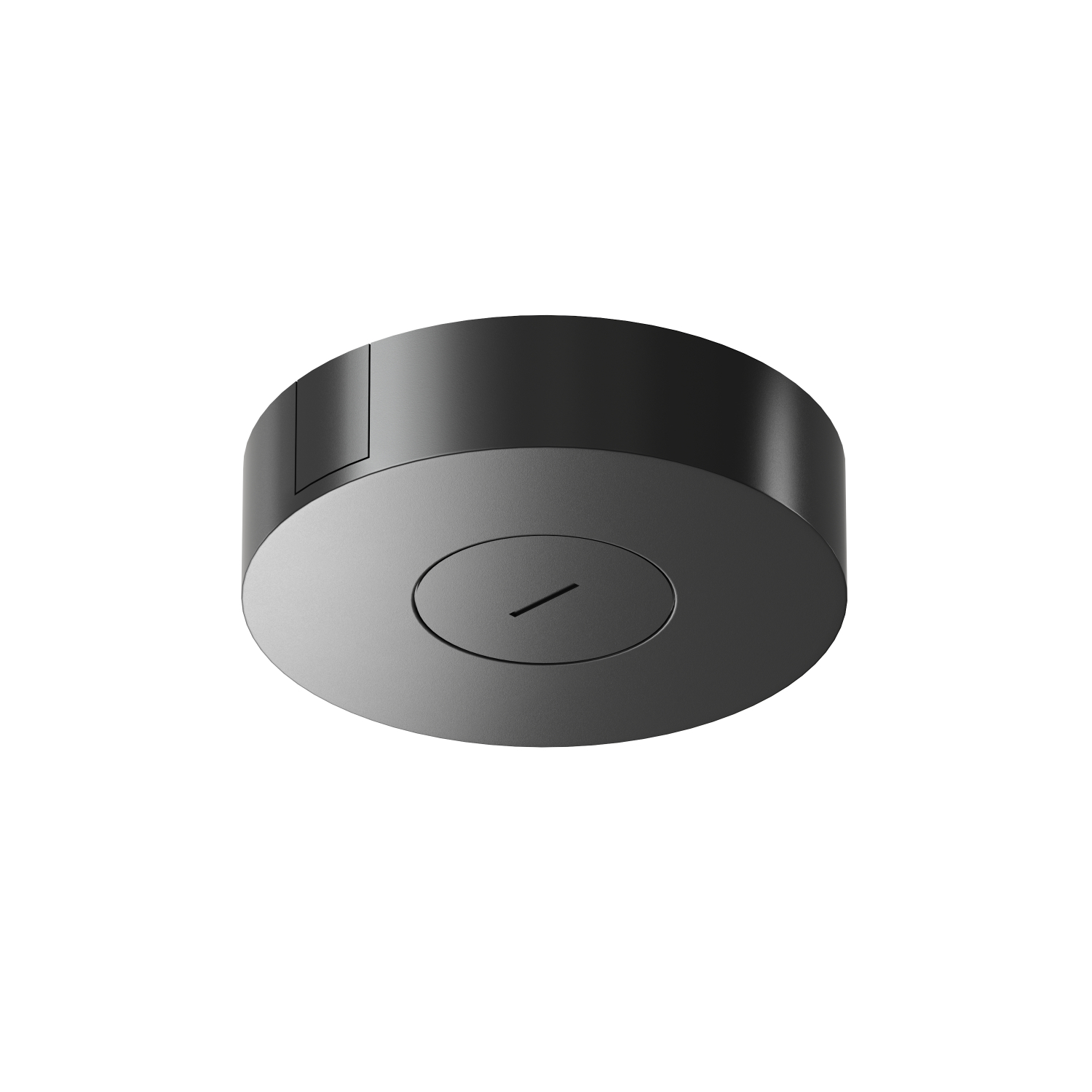 TR5510-BK Накладное основание с возможностью размещения блока питания и подачи питания треку-ремню Belty, серия Base, D205*H50мм, IP20, черный, алюминий