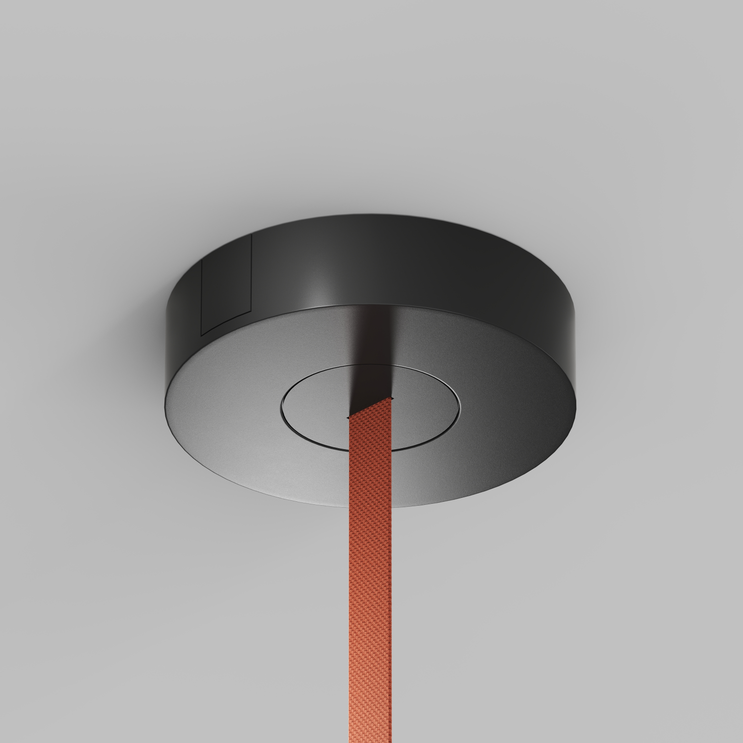 TR5510-BK Накладное основание с возможностью размещения блока питания и подачи питания треку-ремню Belty, серия Base, D205*H50мм, IP20, черный, алюминий