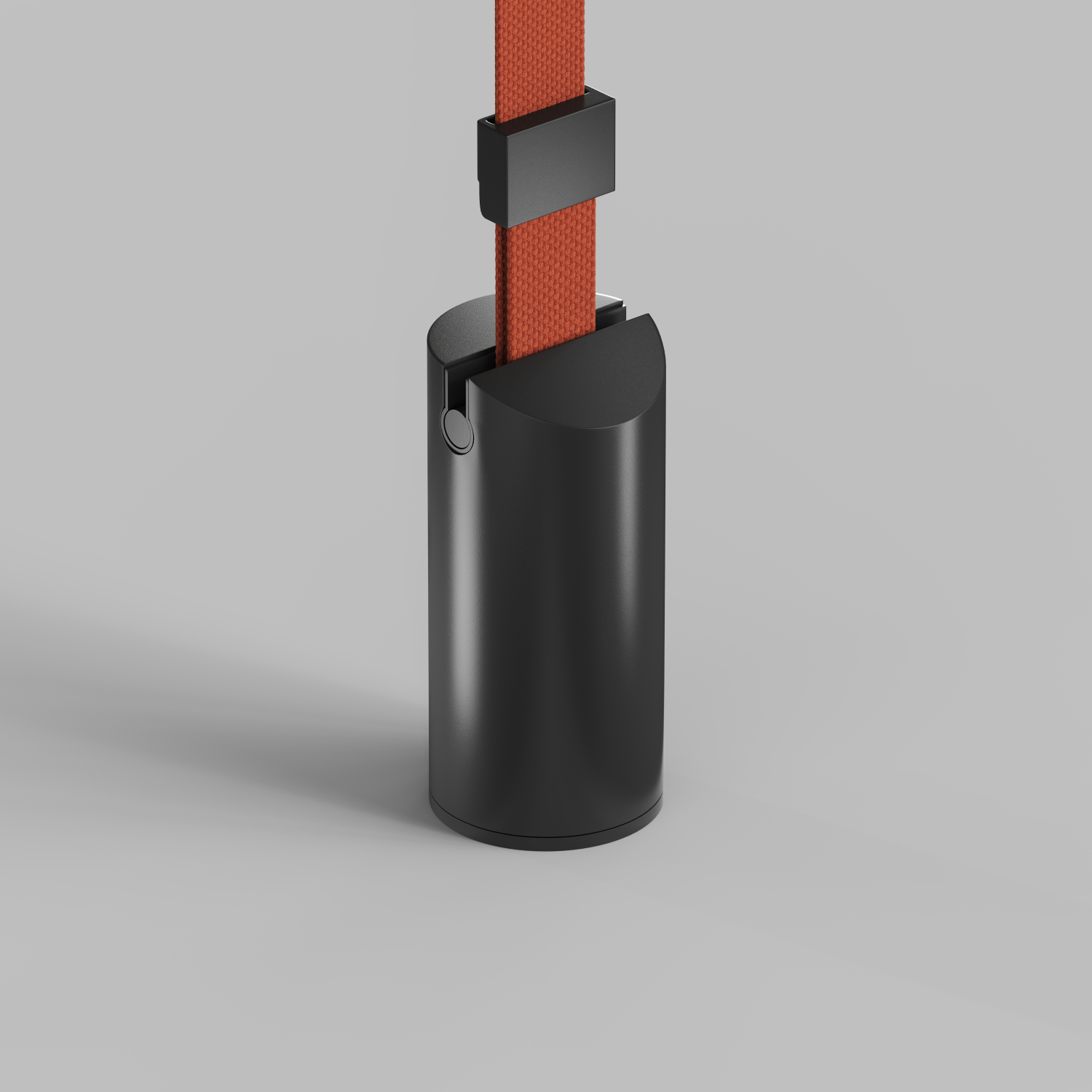 TR5516-BK Утяжелитель для отвесного монтажа трека-ремня Belty, серия Base, D60*H130мм, IP20, черный, алюминий