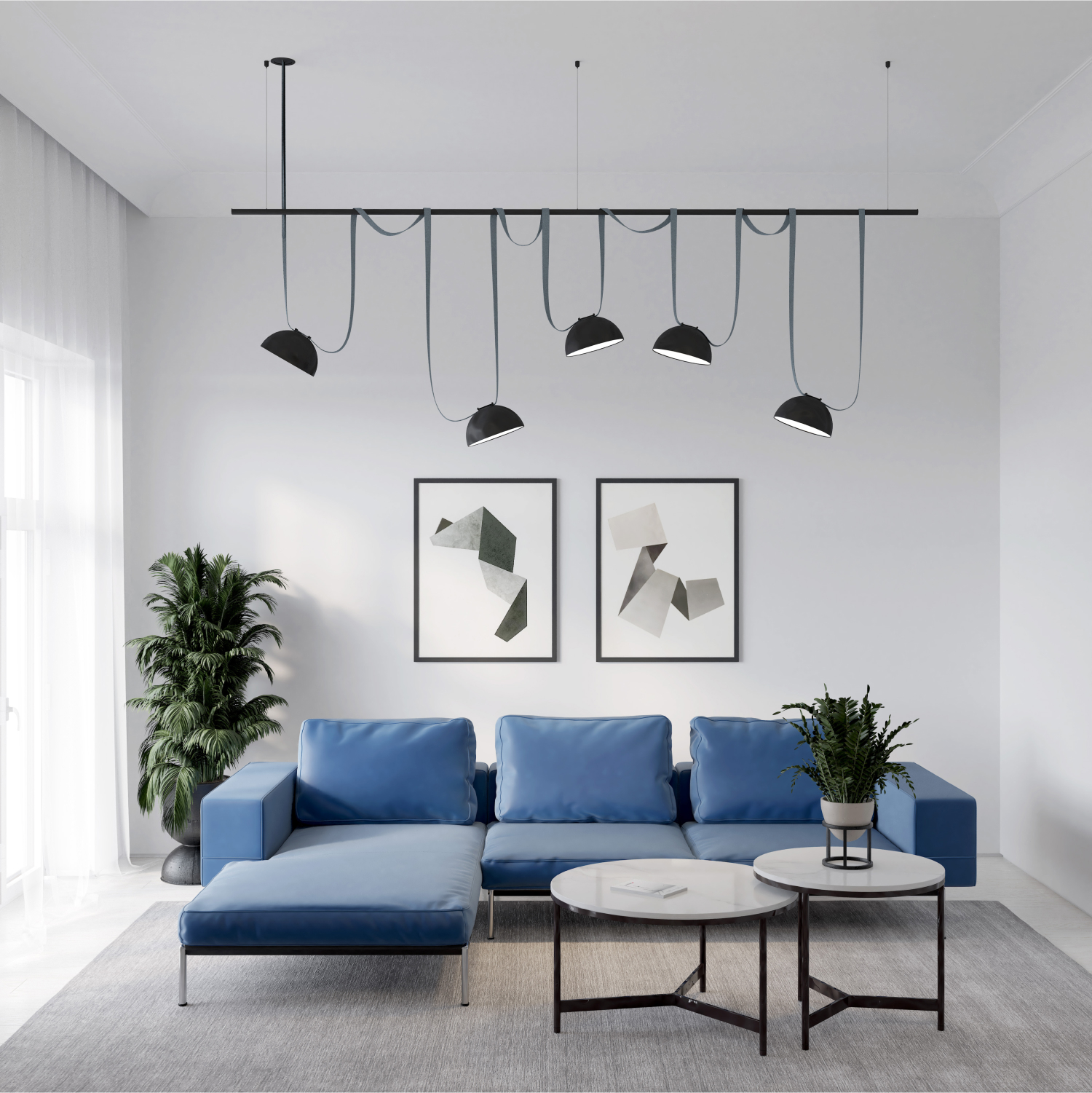 TR5536-BK Крепление-зажим для трека-ремня Belty на штанге Rod, IP20, черный, пластик