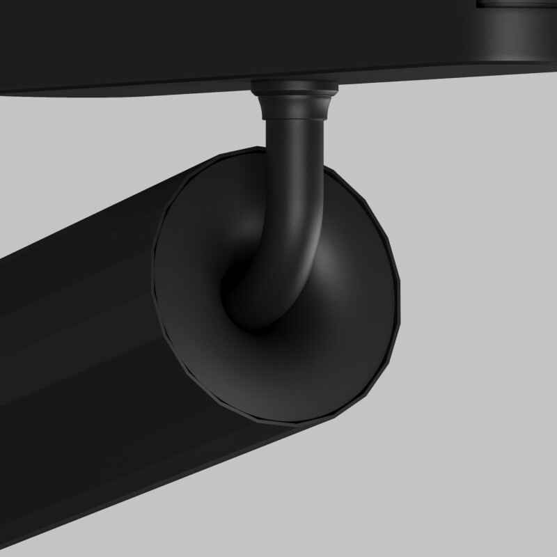 DK5310-BK Светильник для трека Air, серия Spot 3000 со светодиодом, ?40*H147мм, 48V DC, 7W, RA?95, 24°, 3000K, IP20, черный, алюминий