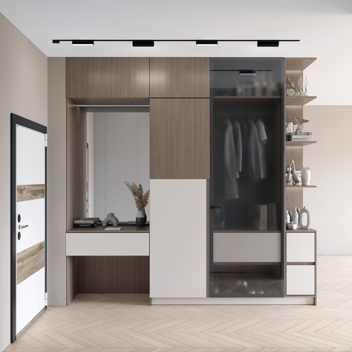 DK5303-BK Светильник для трека Air, серия Linear 3000 со светодиодом, L230*W26*H60мм, 48V DC, 9W, RA?90, 120°, 3000K, IP20, черный, алюминий