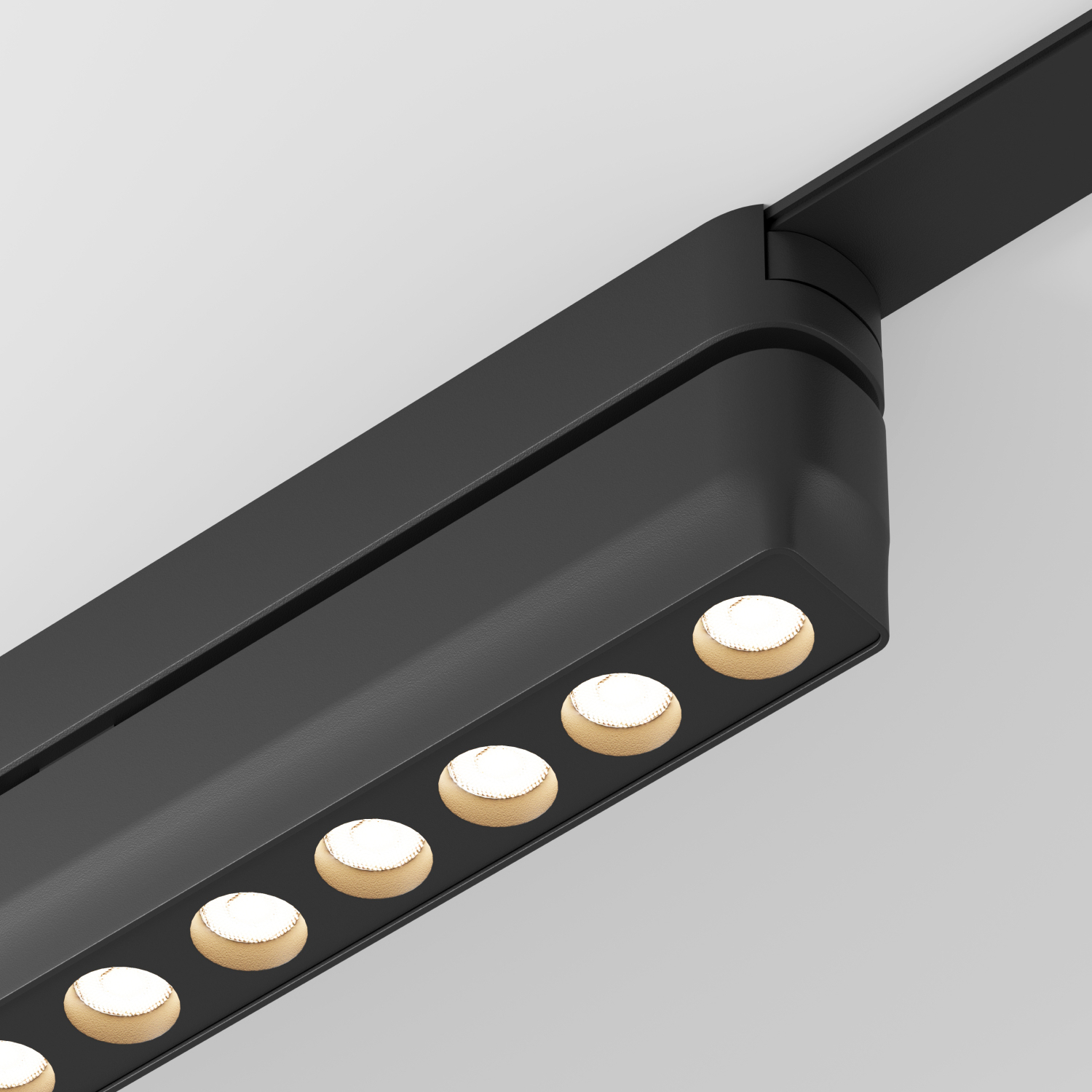 DK5308-BK Светильник для трека Air, серия Grill 3000 со светодиодом, L230*W26*H60мм, 48V DC, 12W, RA?90, 36°, 3000K, IP20, черный, алюминий